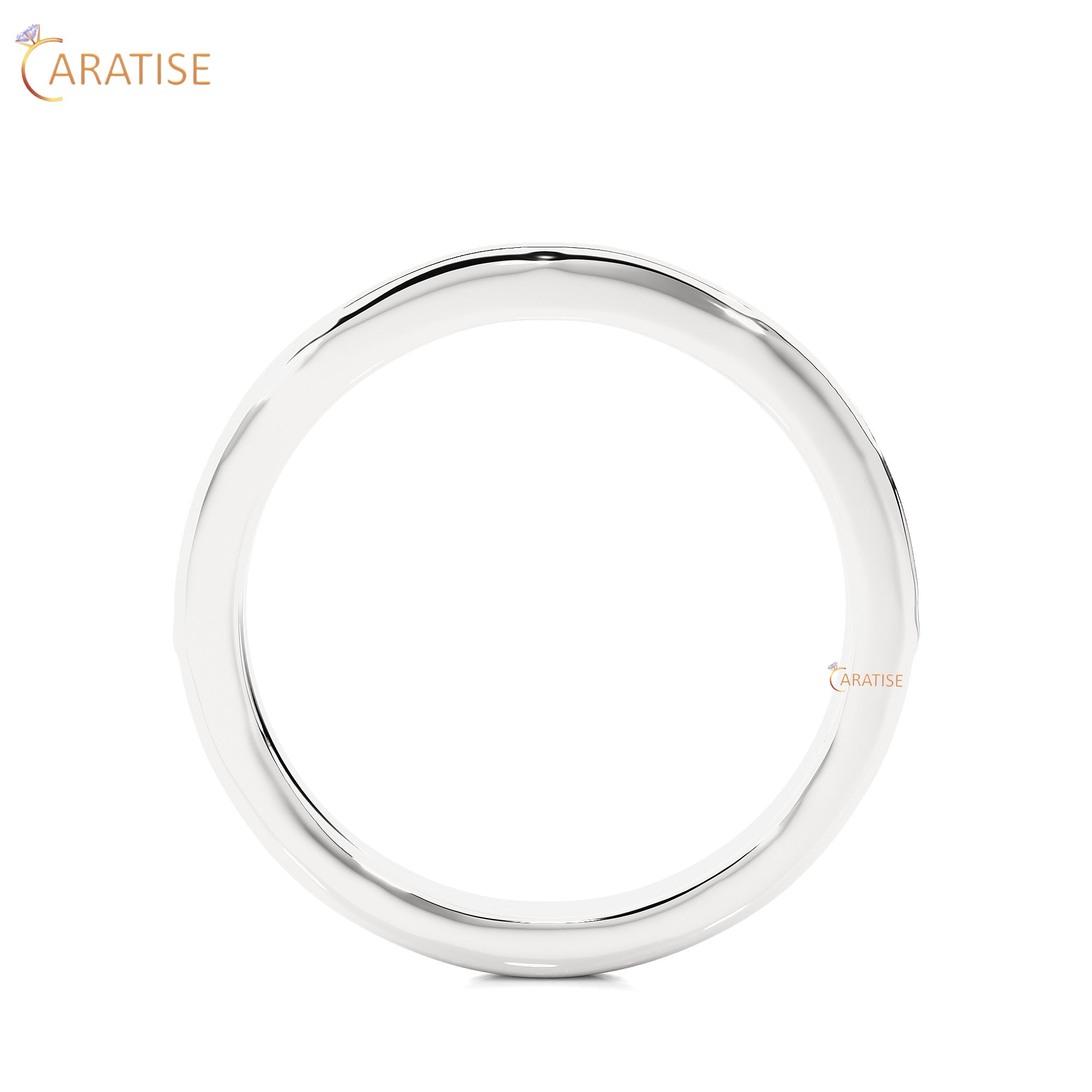 0.19 TDW Round Cut Moissanite Diamond Band Ring 925 Silver