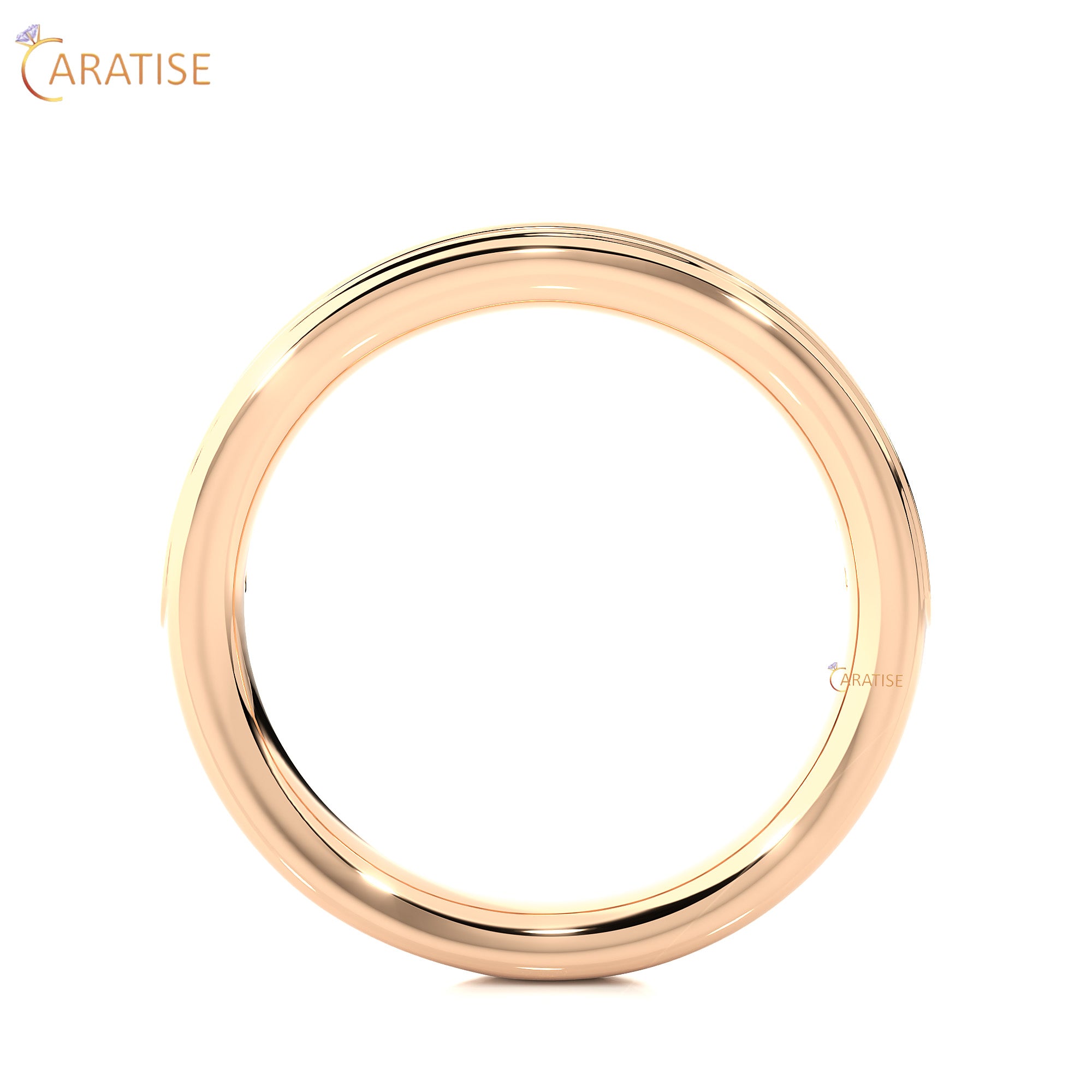 0.41 TDW Round Cut Moissanite Diamond Band Ring 925 Silver