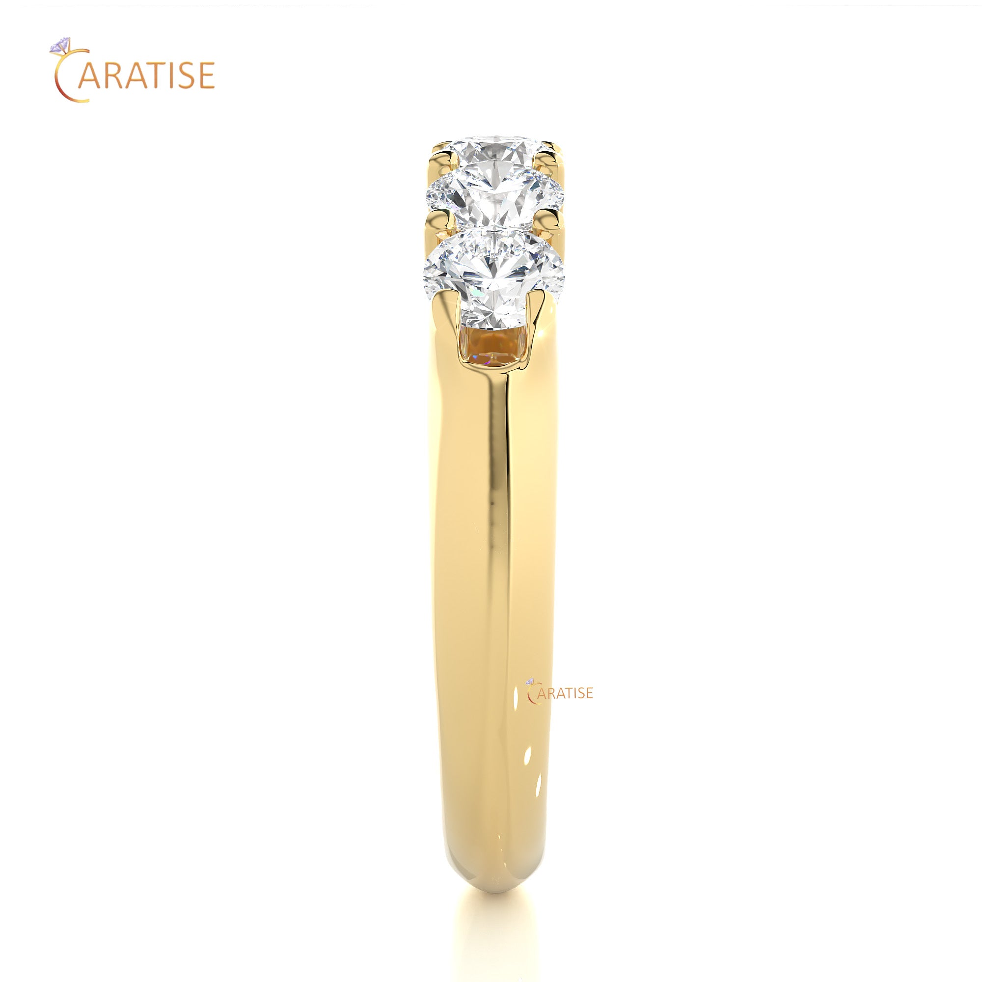 1.11 TDW Round Cut Moissanite Diamond Band Ring 925 Silver