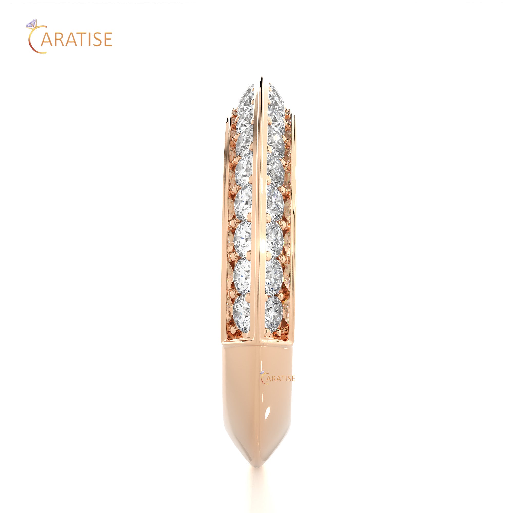 1.02 TDW Round Cut Moissanite Diamond Band Ring 925 Silver