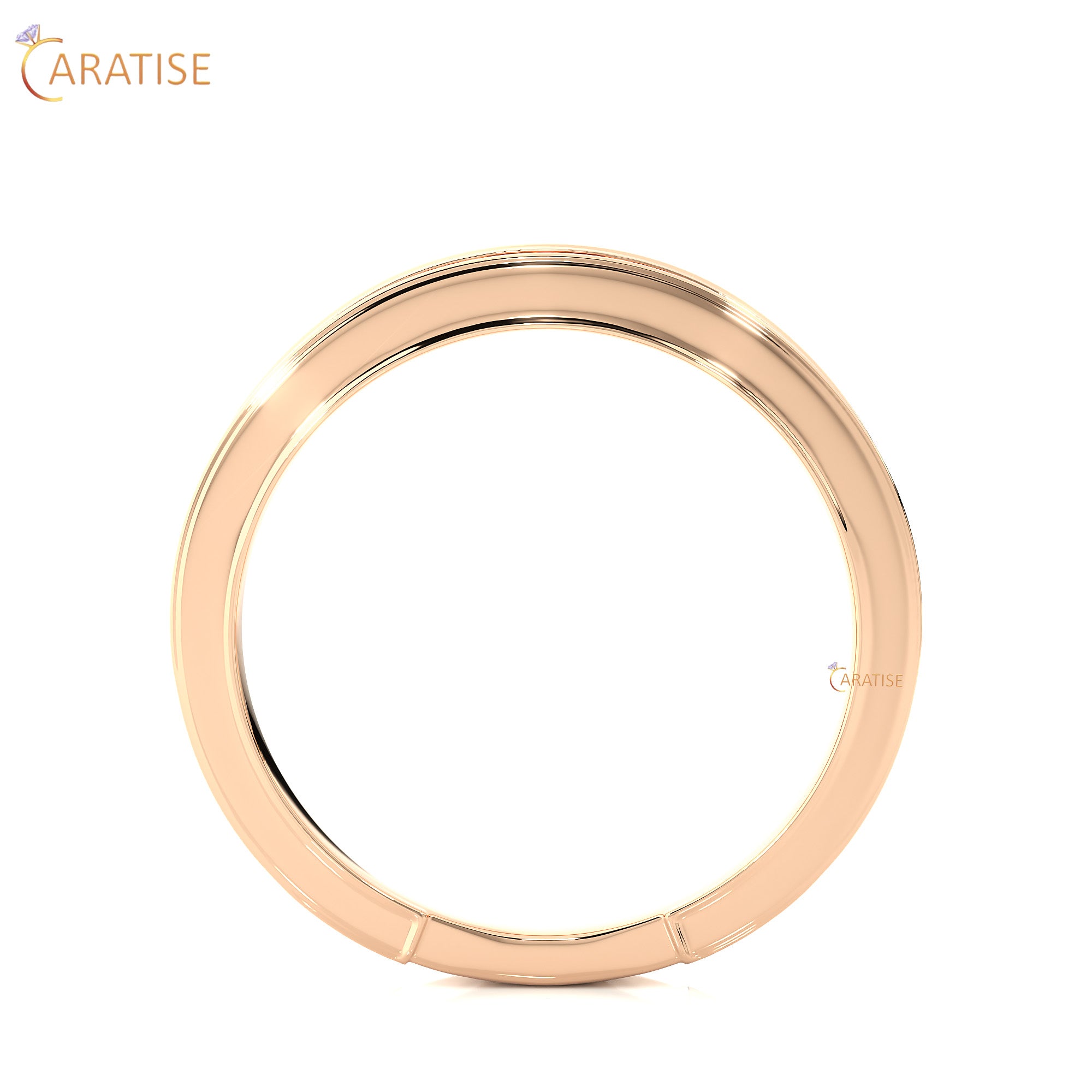 0.49 TDW Round Cut Moissanite Diamond Band Ring 925 Silver