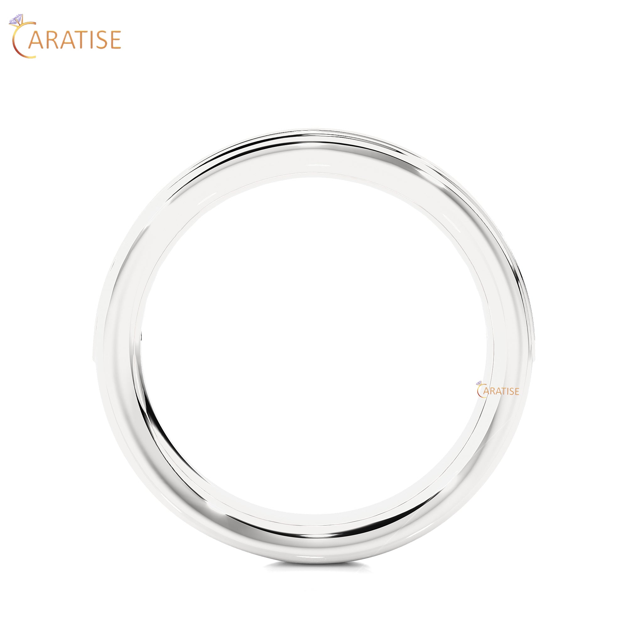 0.41 TDW Round Cut Moissanite Diamond Band Ring 925 Silver