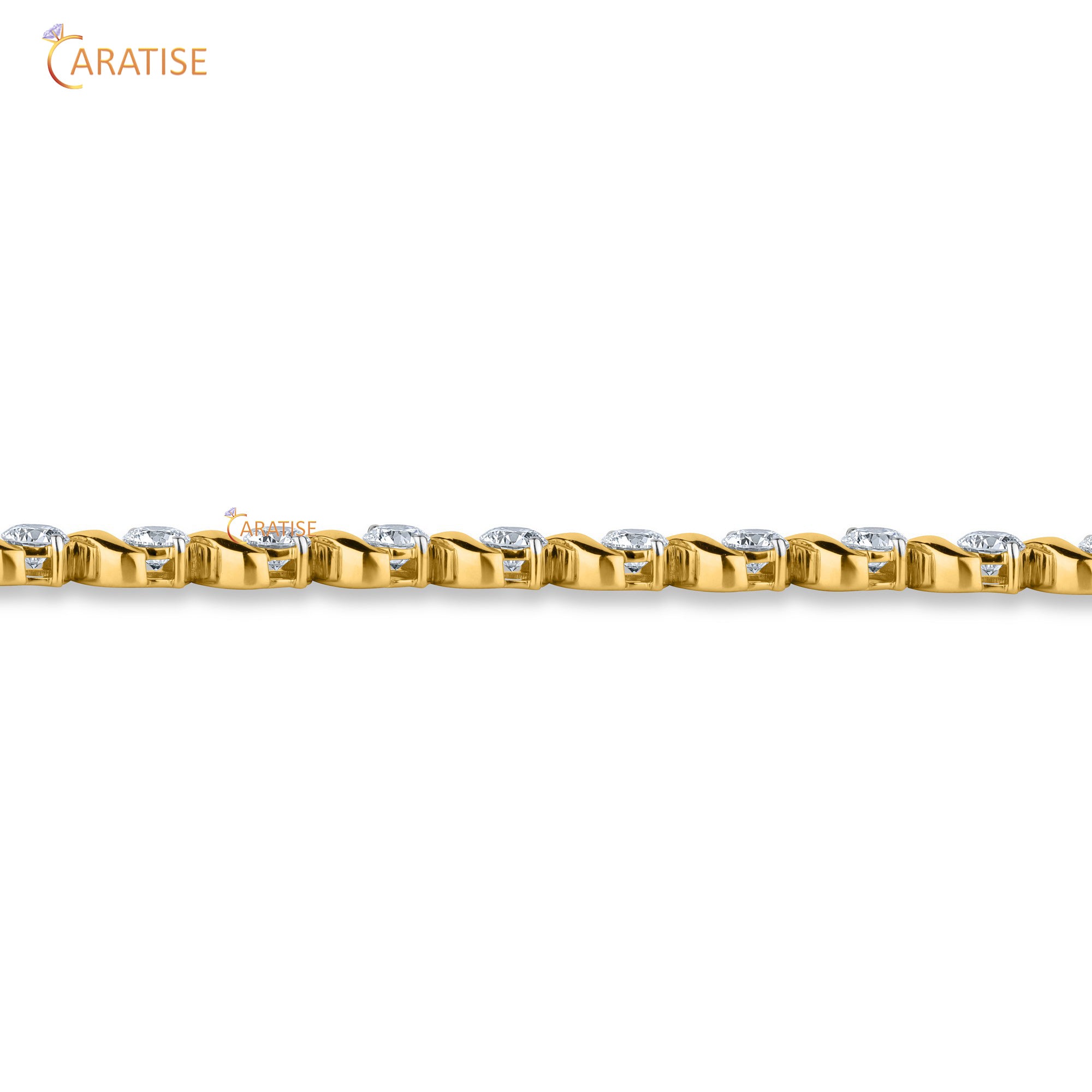 4.90 TDW Round Cut Diamond Charm Bracelet 925 Silver