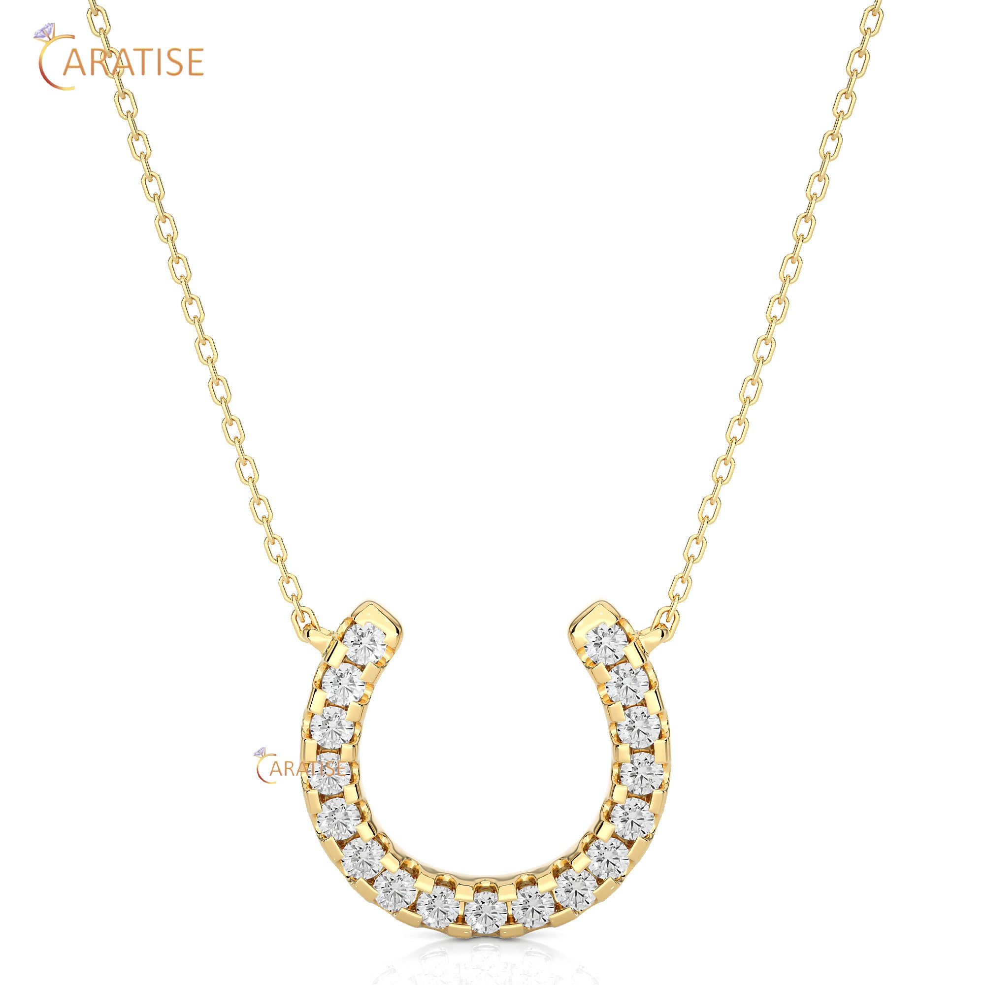 0.26 TDW Round Cut Moissanite Diamond Custom Pendant With Chain 925 Silver