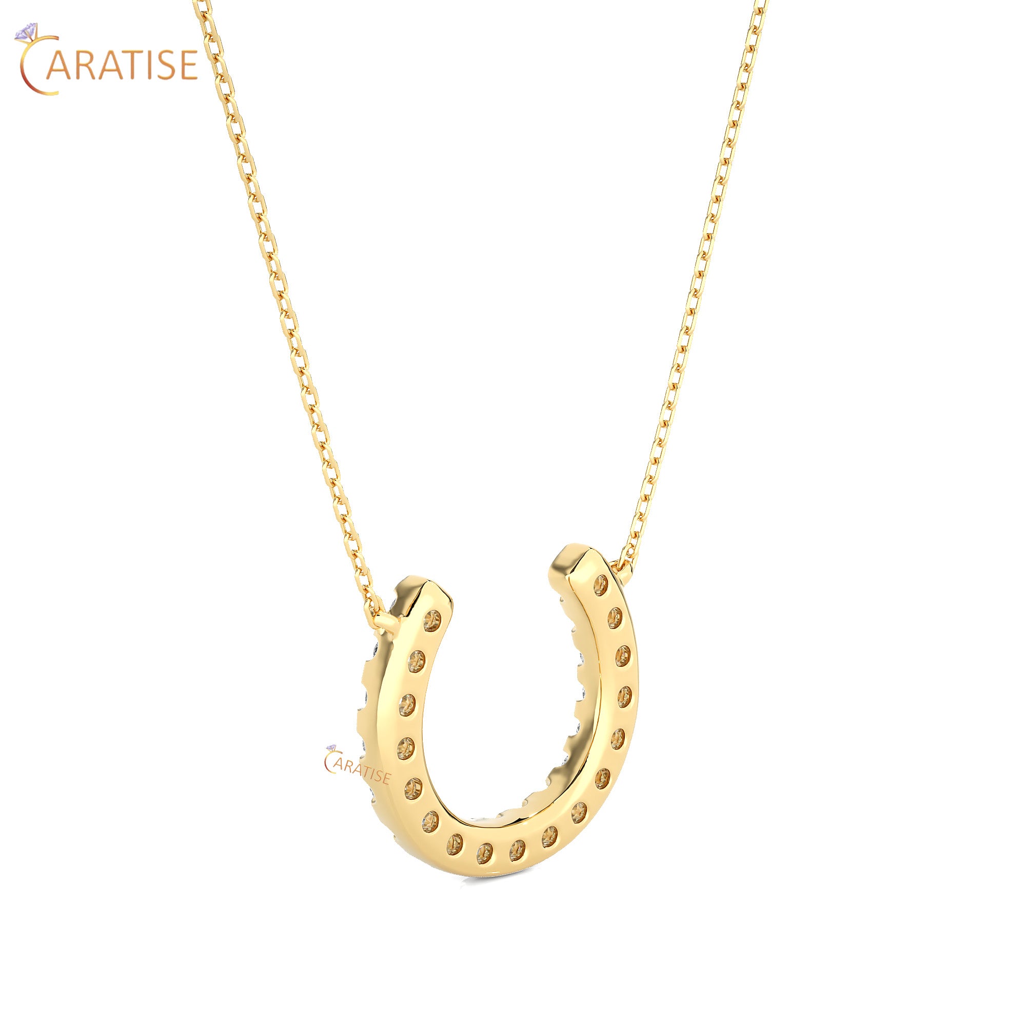 0.26 TDW Round Cut Moissanite Diamond Custom Pendant With Chain 925 Silver