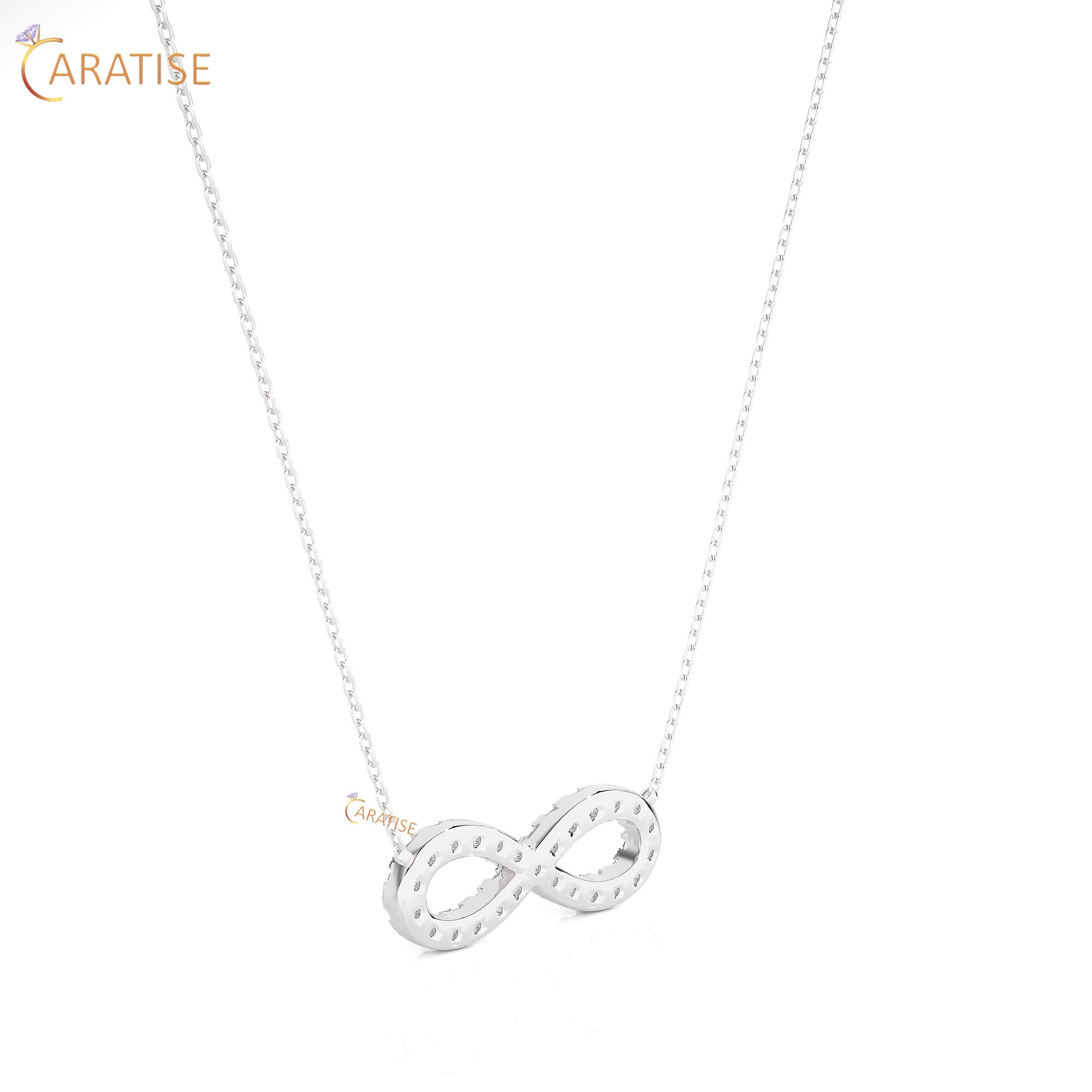 0.39 TDW Round Cut Moissanite Diamond Custom Pendant With Chain 925 Silver