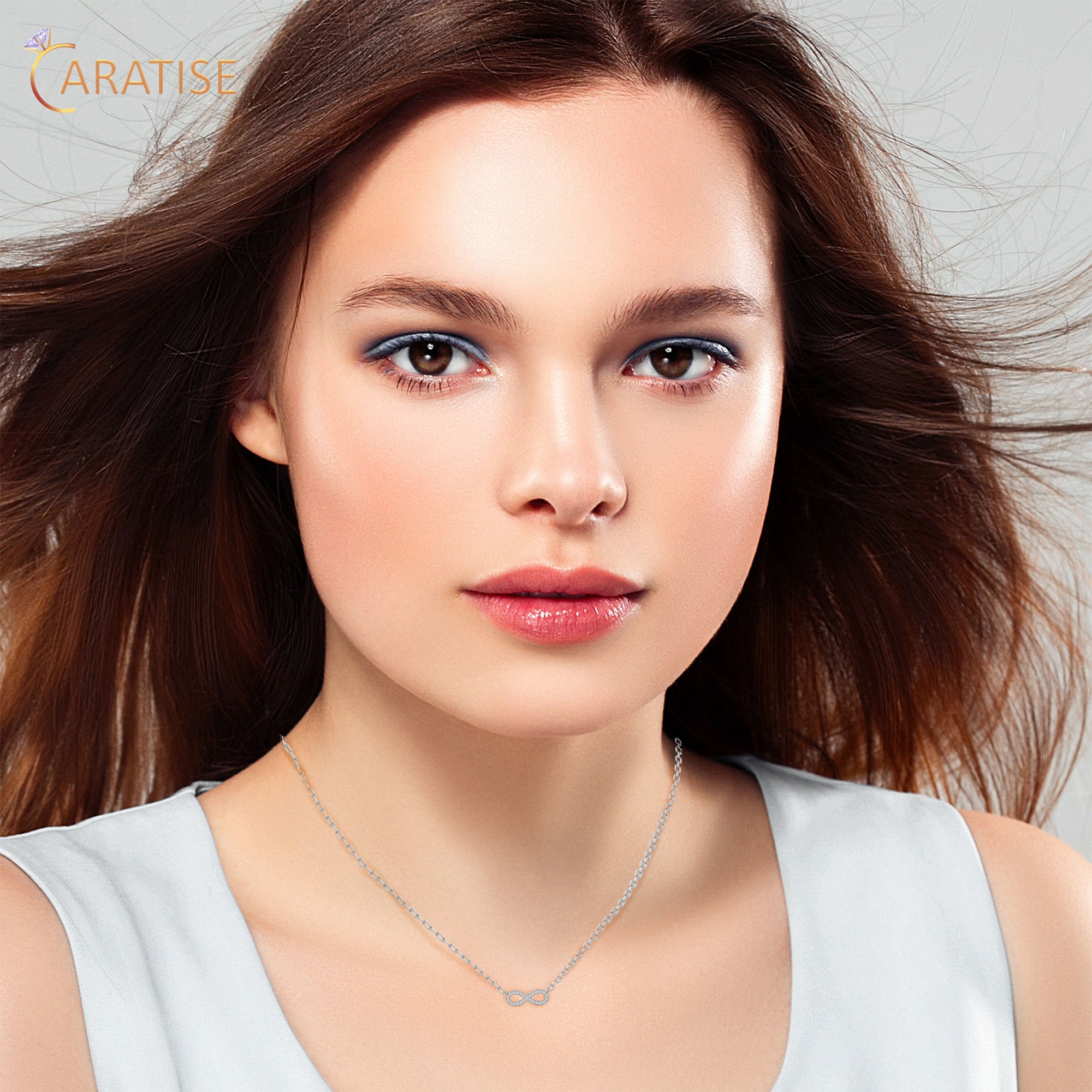 0.39 TDW Round Cut Moissanite Diamond Custom Pendant With Chain 925 Silver