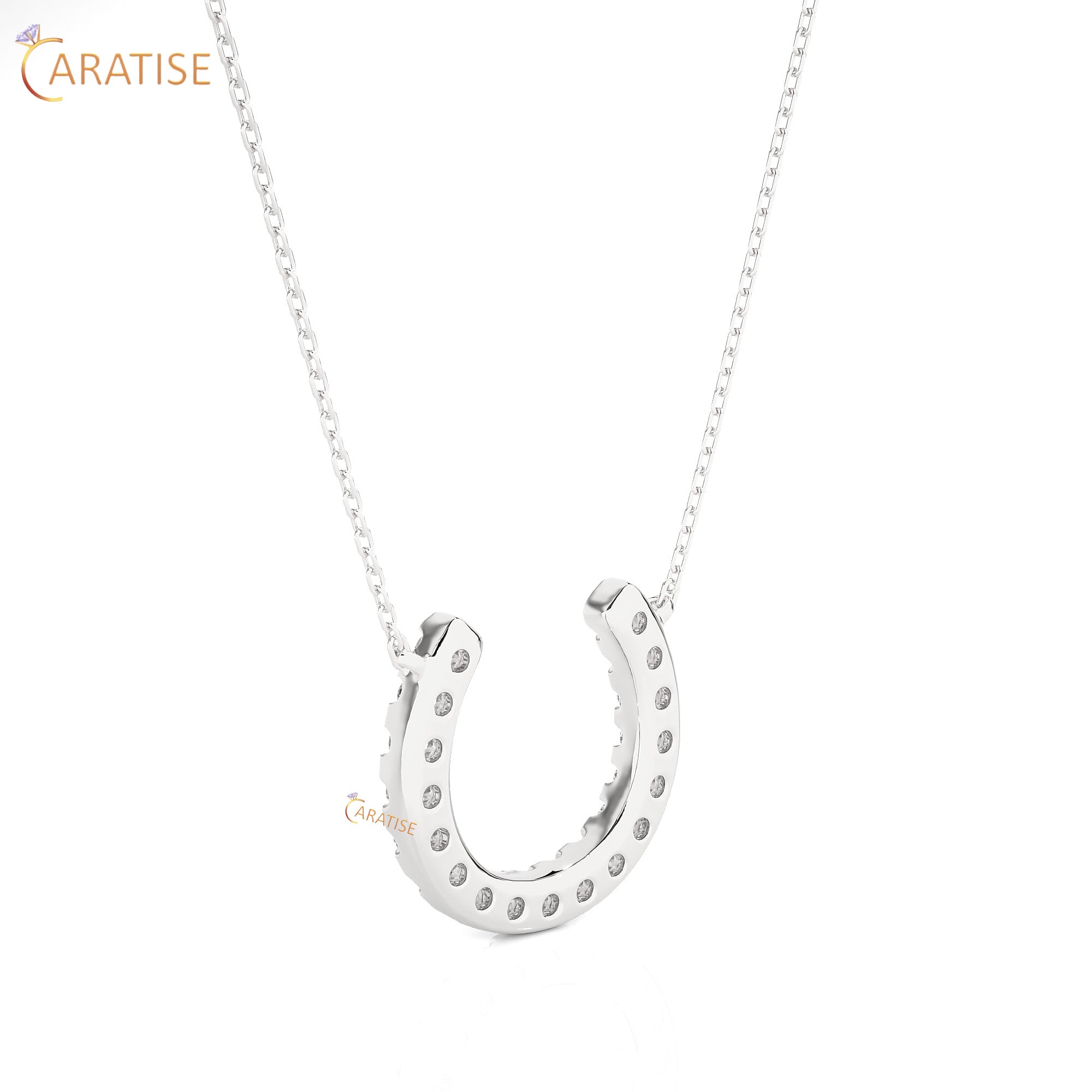 0.26 TDW Round Cut Moissanite Diamond Custom Pendant With Chain 925 Silver