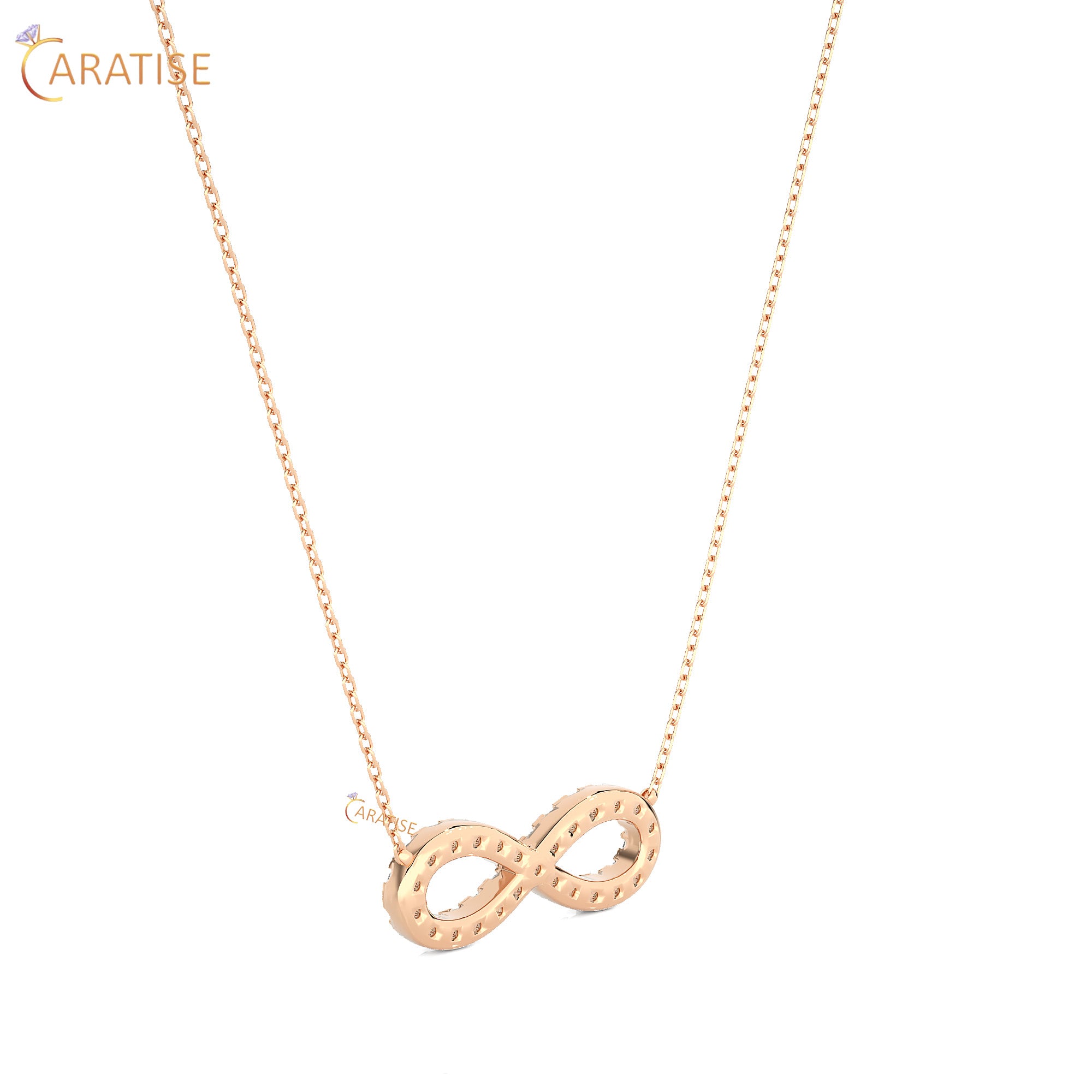 0.39 TDW Round Cut Moissanite Diamond Custom Pendant With Chain 925 Silver