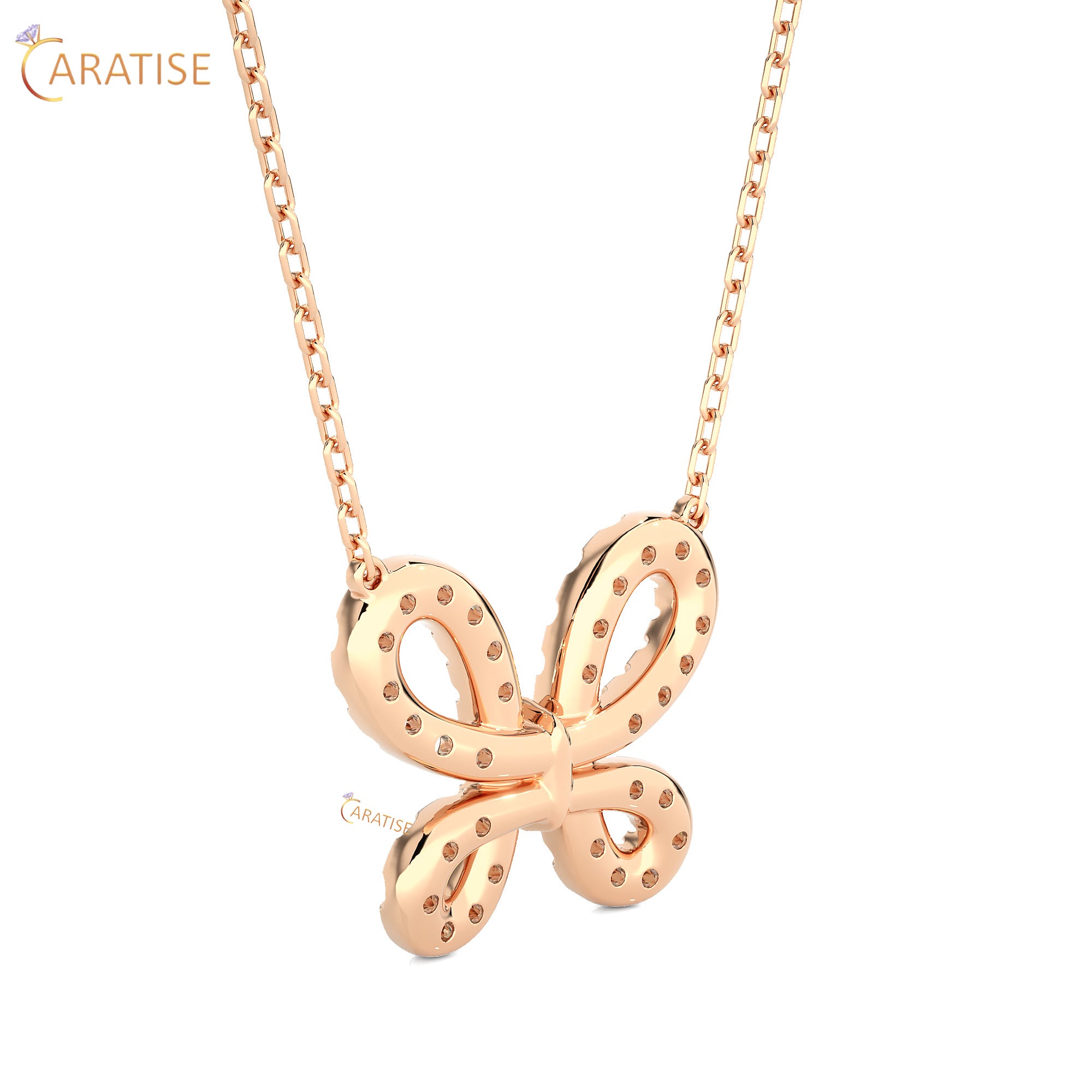 0.31 TDW Round Cut Moissanite Diamond Custom Pendant With Chain 925 Silver