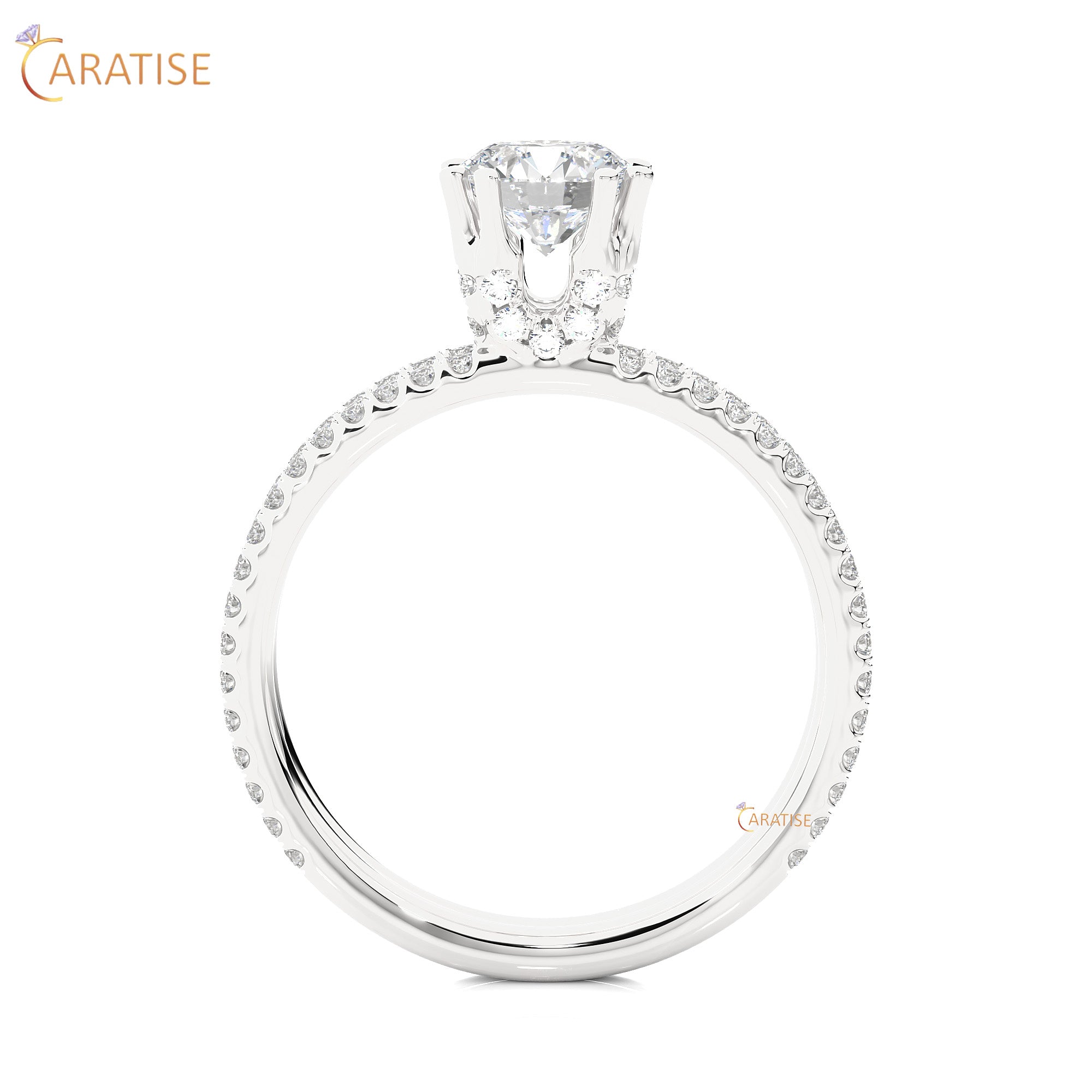 1.32 TDW Round Cut Women's Engagement Diamond Ring