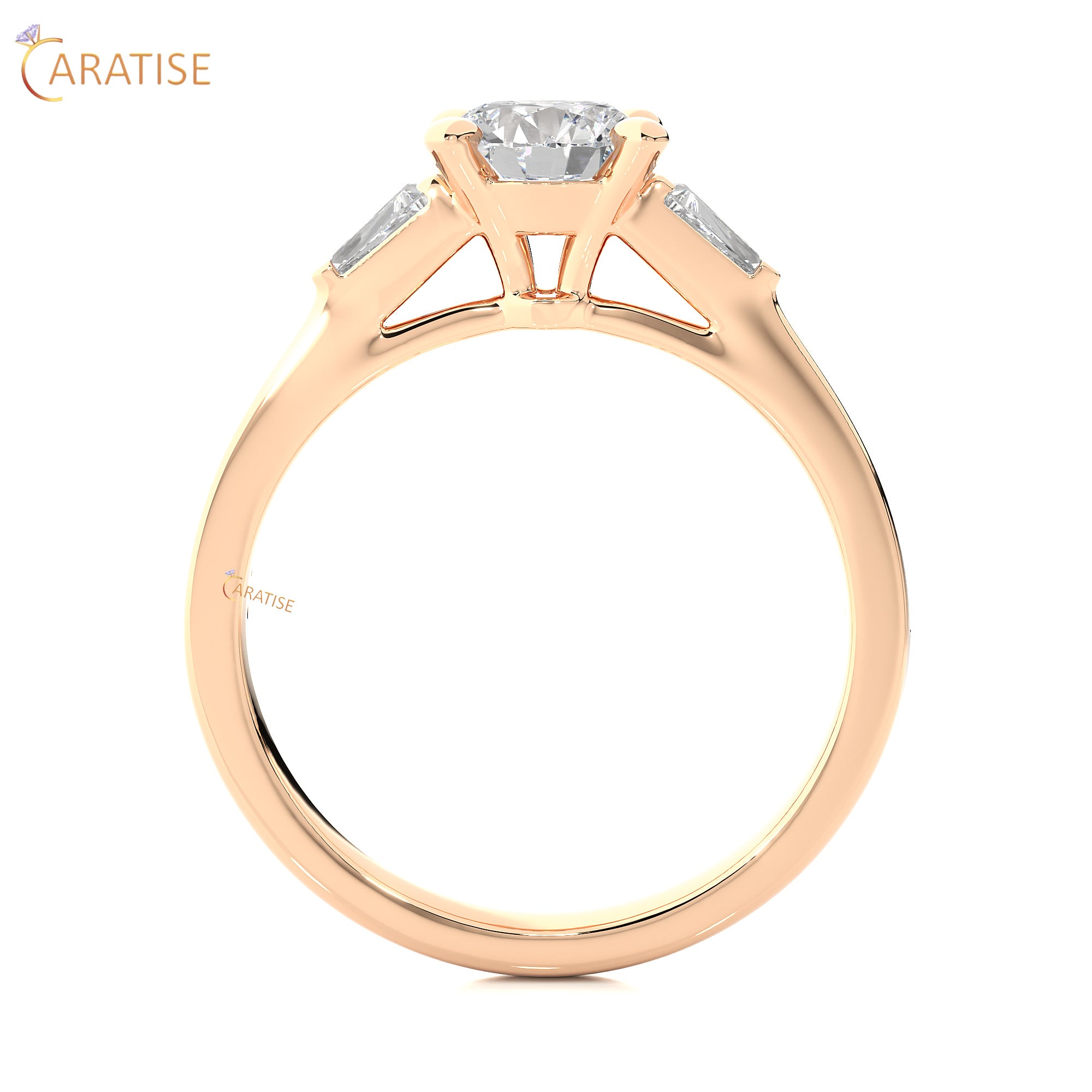 1.69 TDW Round Cut Engagement Moissanite Diamond Ring 925 Silver