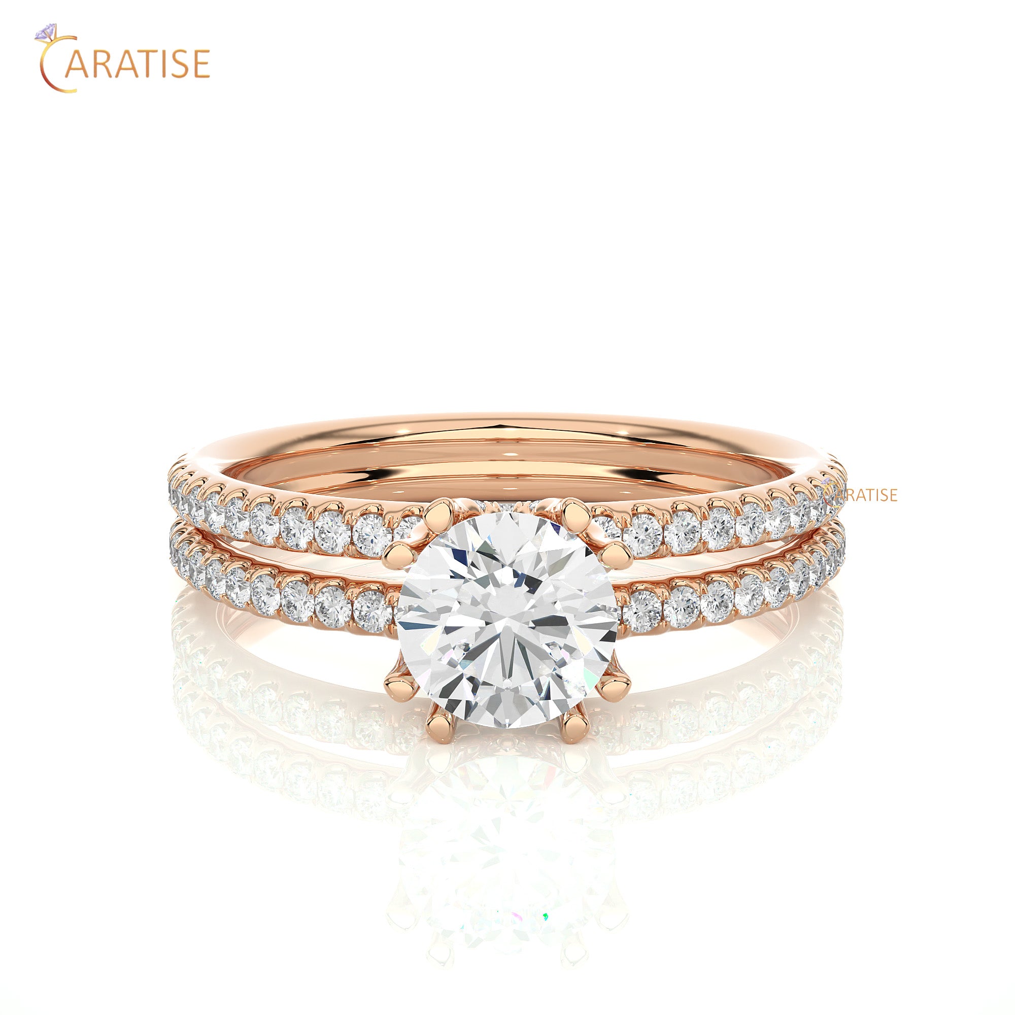 1.32 TDW Round Cut Women's Engagement Diamond Ring