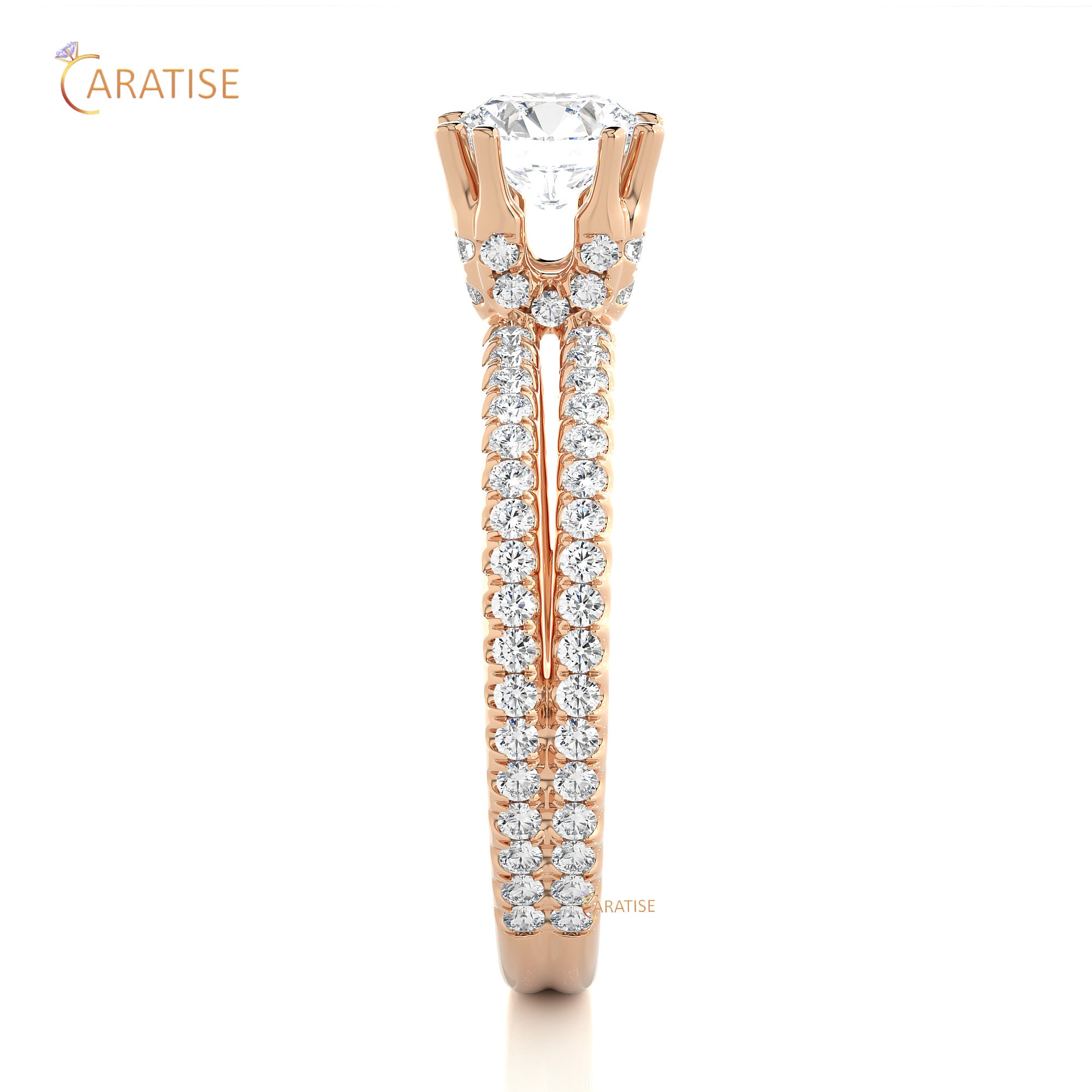 1.32 TDW Round Cut Women's Engagement Diamond Ring