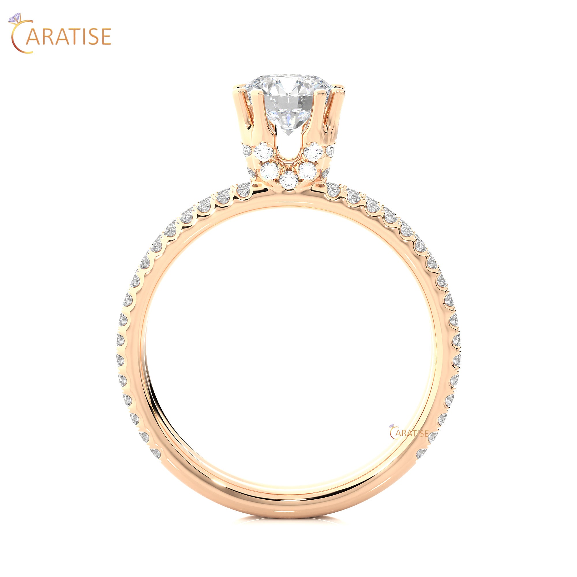 1.32 TDW Round Cut Women's Engagement Diamond Ring