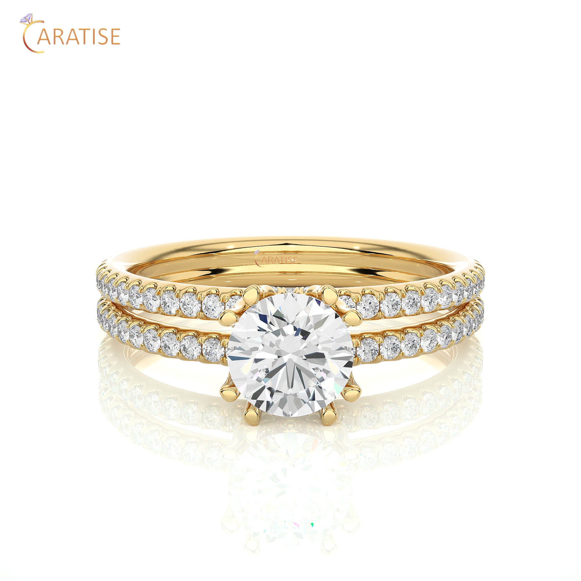 1.32 TDW Round Cut Women's Engagement Diamond Ring