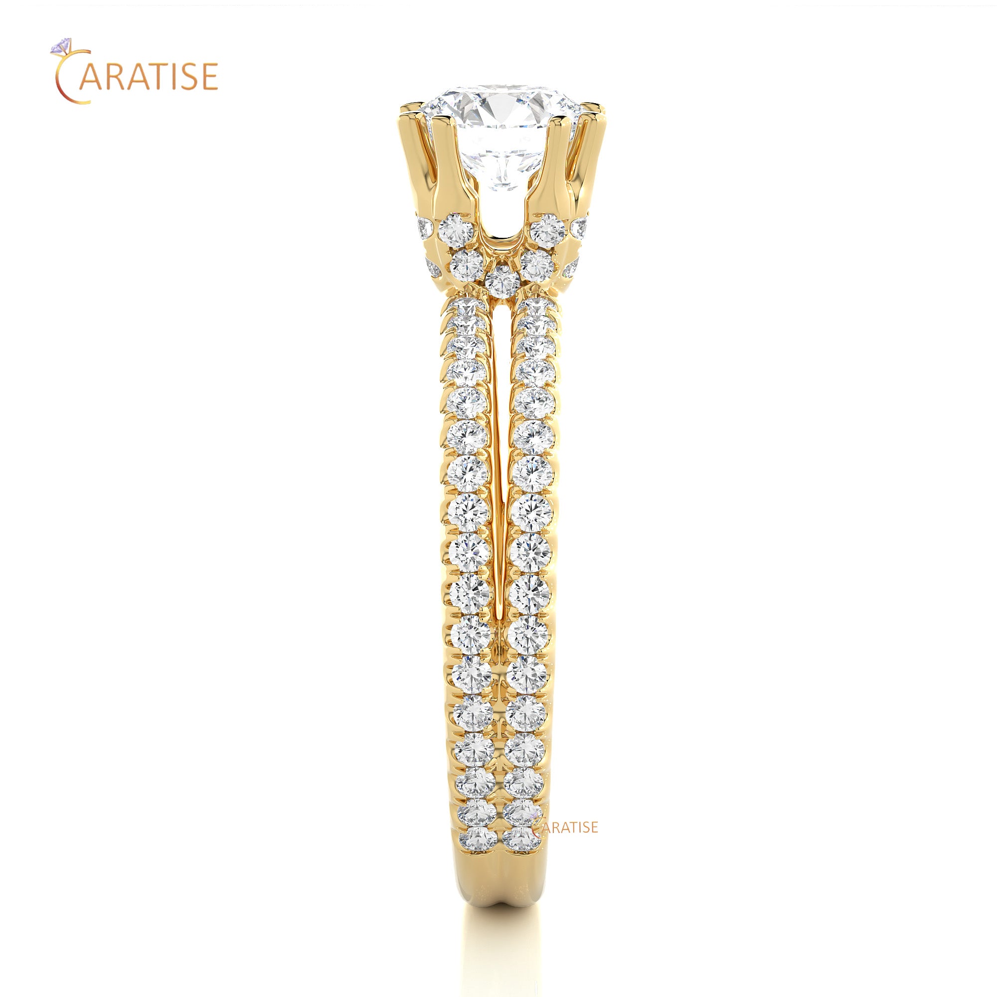 1.32 TDW Round Cut Women's Engagement Diamond Ring