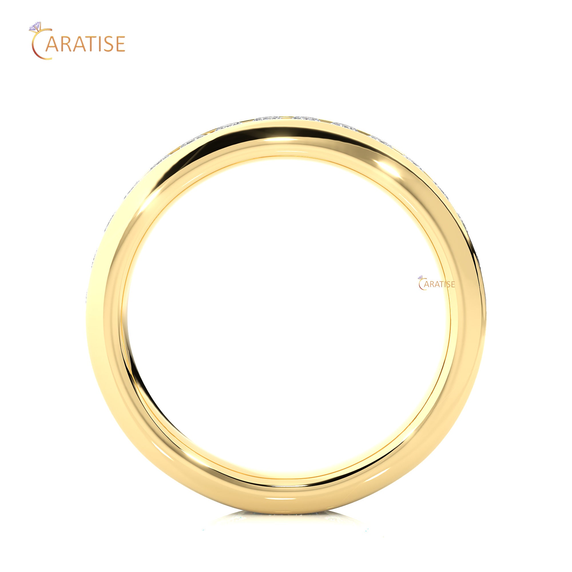 0.96 TDW Round Cut Moissanite Diamond Full Eternity Band 925 Silver