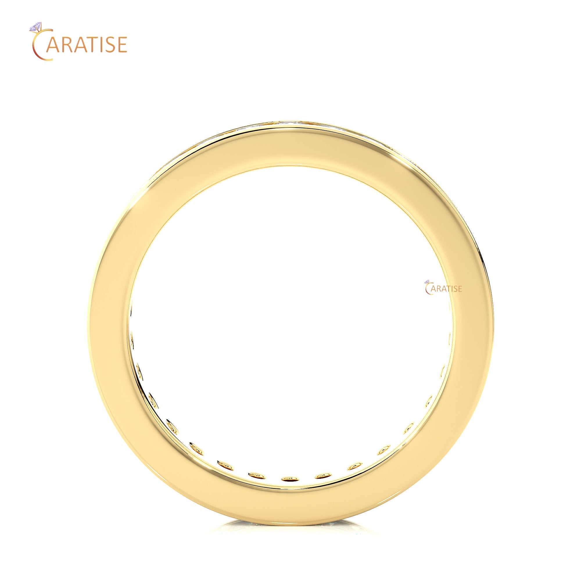 1.20 TDW Round Cut Moissanite Diamond Full Eternity Band 925 Silver