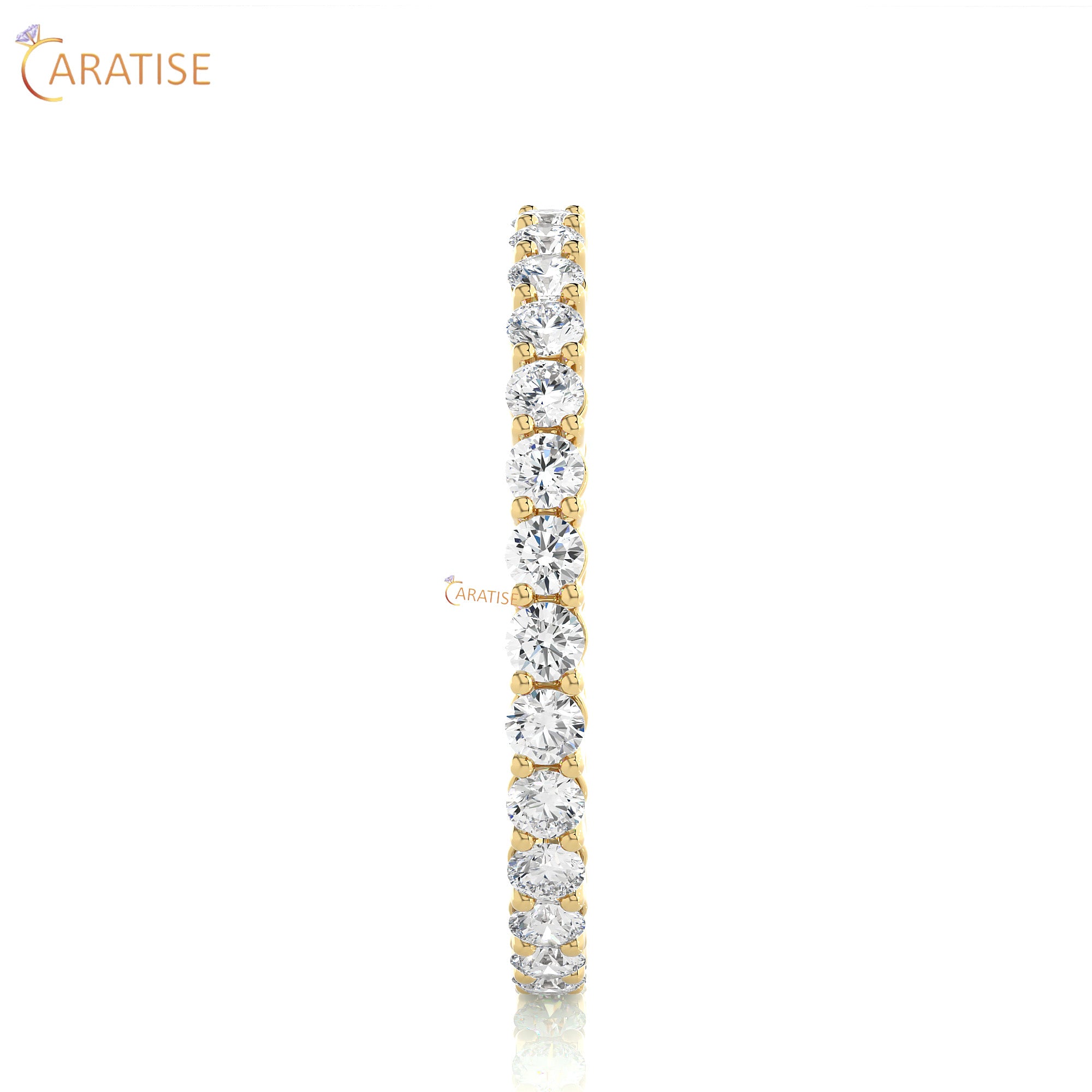 0.90 TDW Round Cut Moissanite Diamond Full Eternity Band 925 Silver