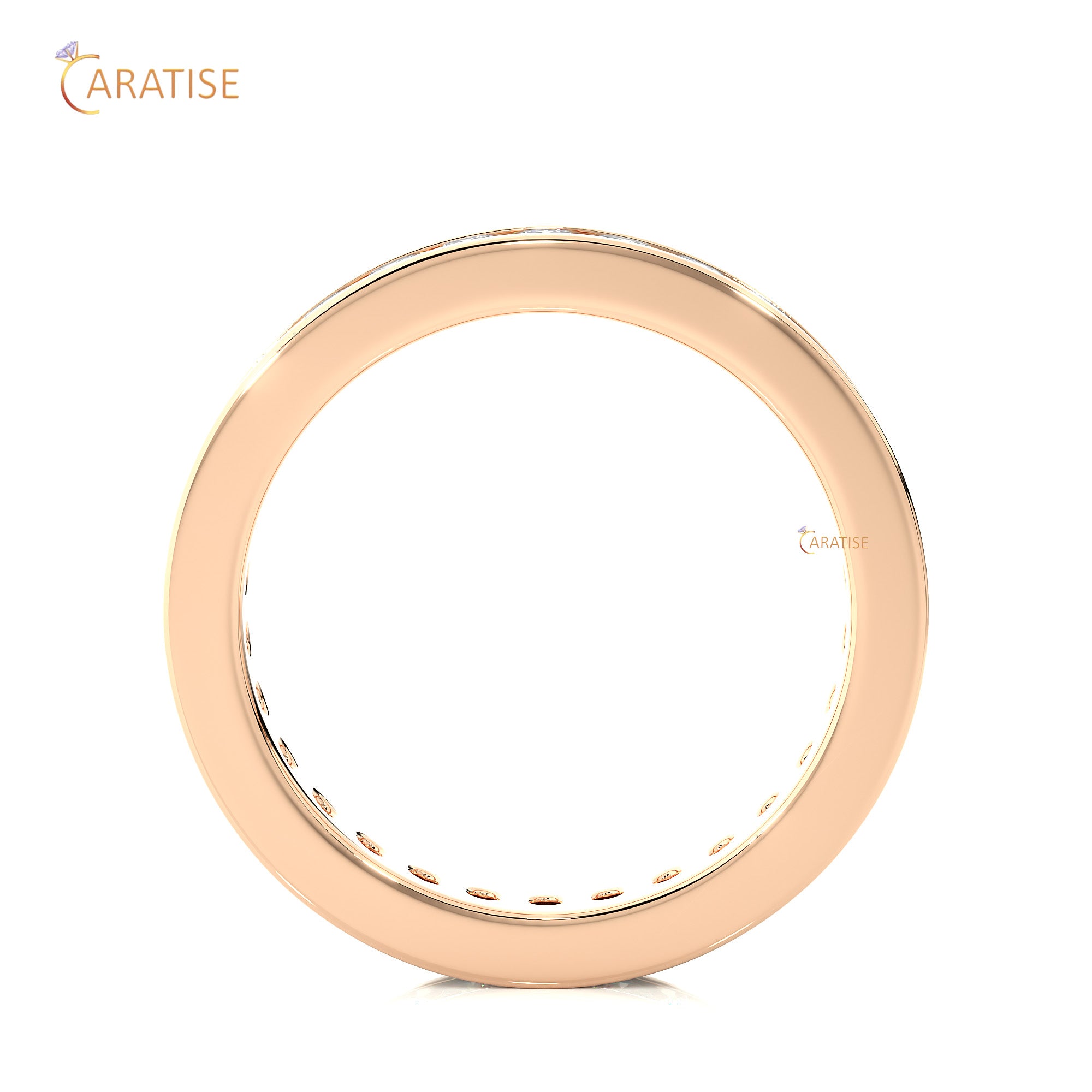 1.20 TDW Round Cut Moissanite Diamond Full Eternity Band 925 Silver