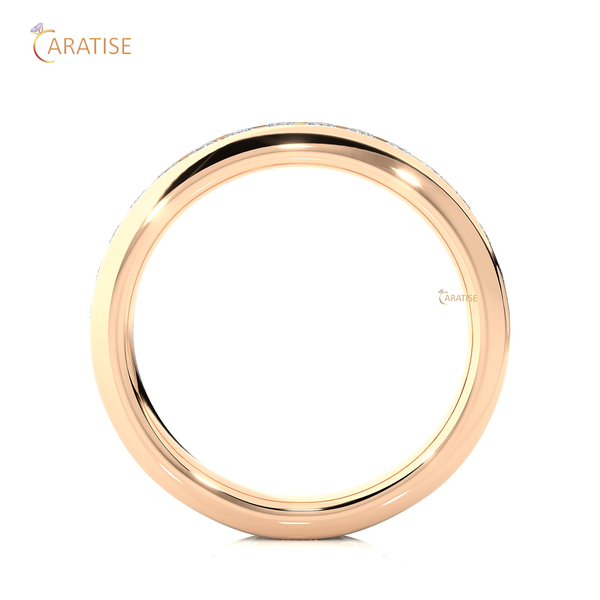 0.96 TDW Round Cut Moissanite Diamond Full Eternity Band 925 Silver