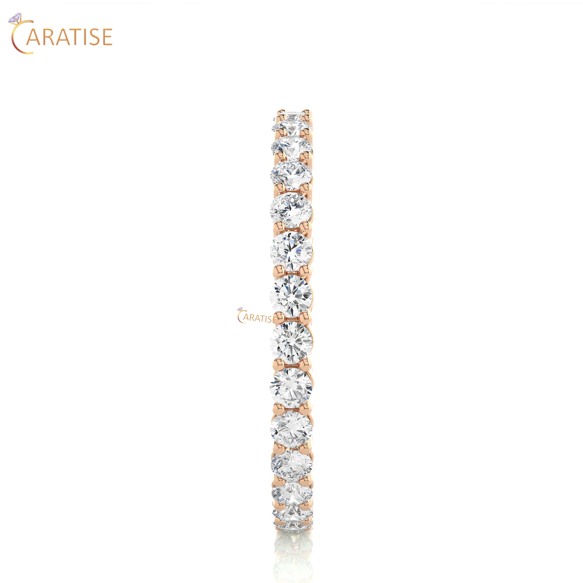 0.90 TDW Round Cut Moissanite Diamond Full Eternity Band 925 Silver