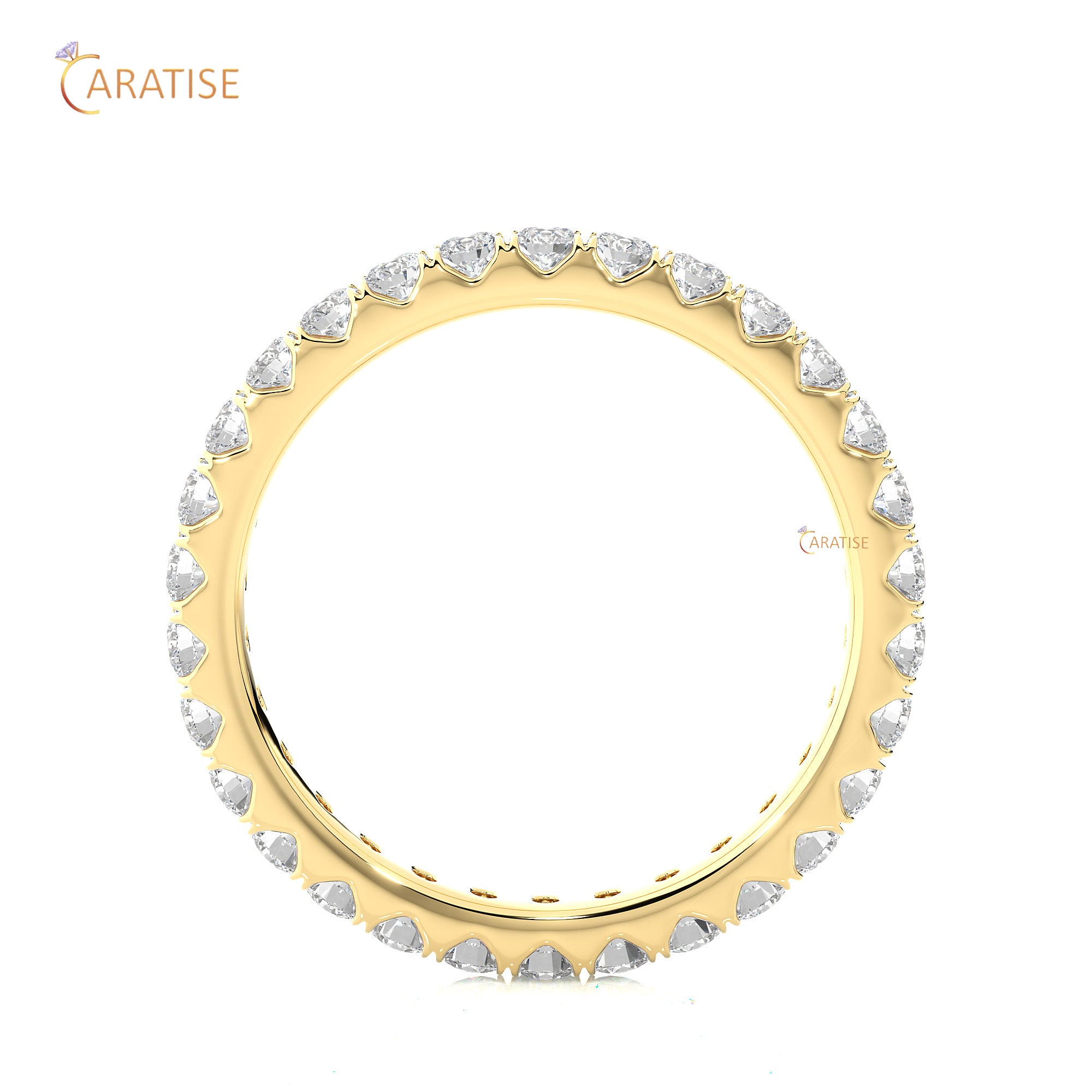 1.04 TDW Round Cut Diamond Full Eternity Band 925 Silver