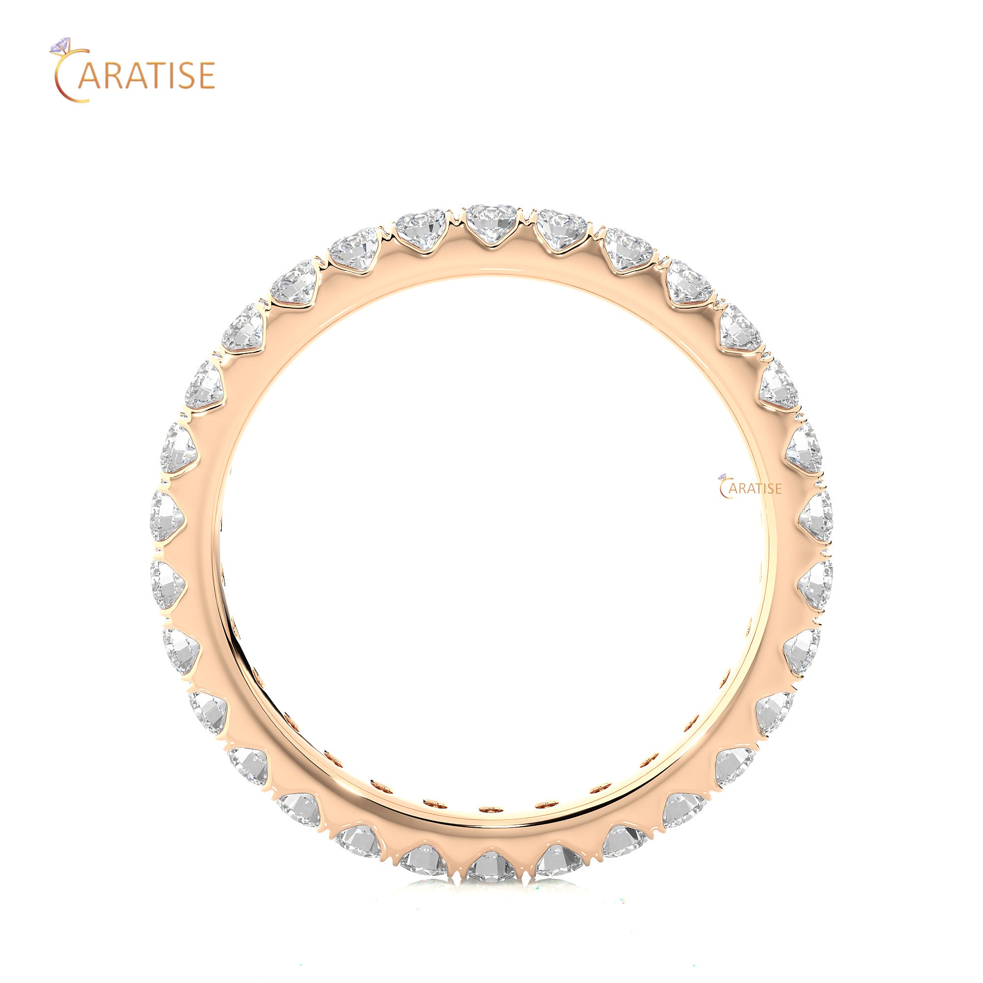 1.04 TDW Round Cut Diamond Full Eternity Band 925 Silver