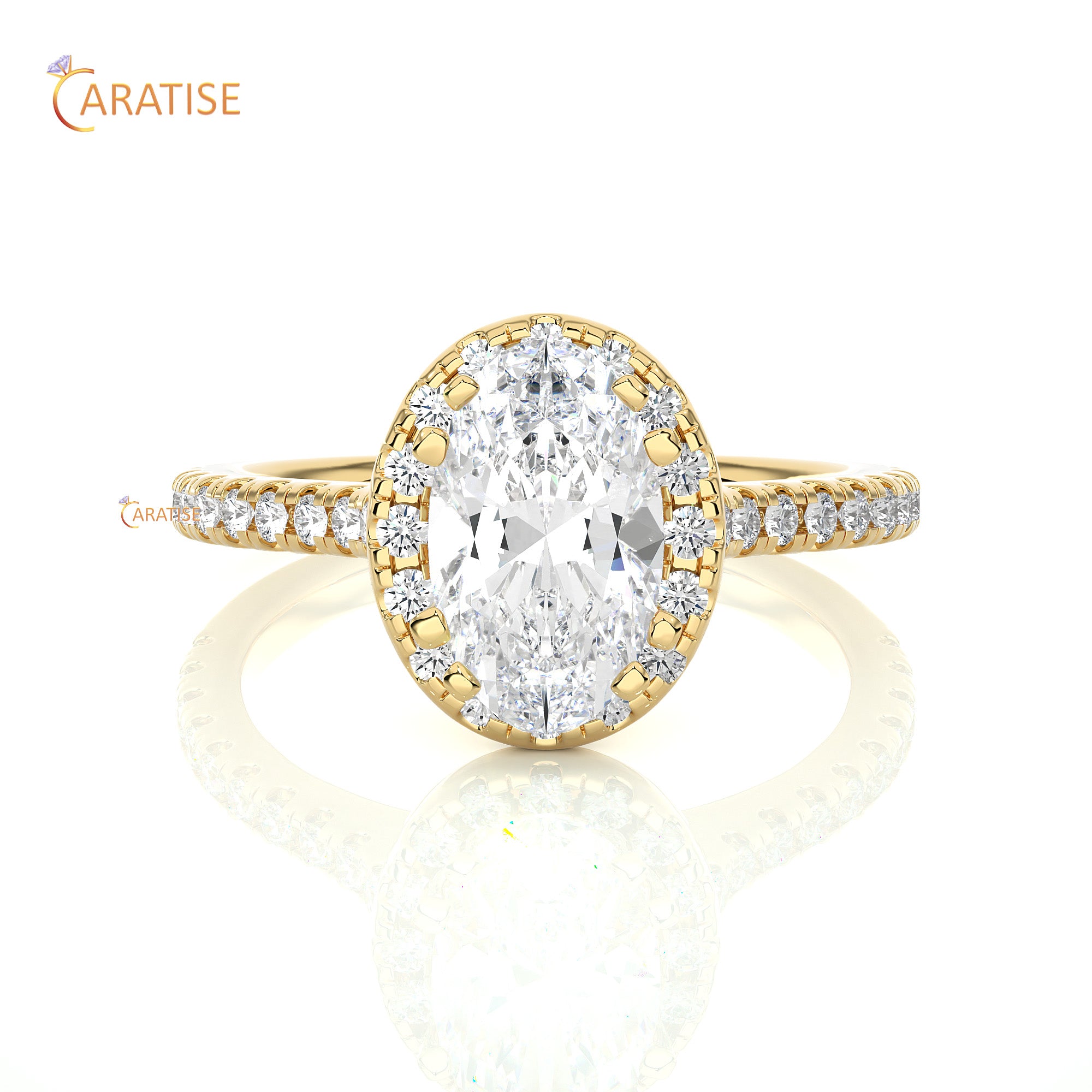 1.26 TDW Round & Oval Cut Moissanite Diamond Ring 925 Silver