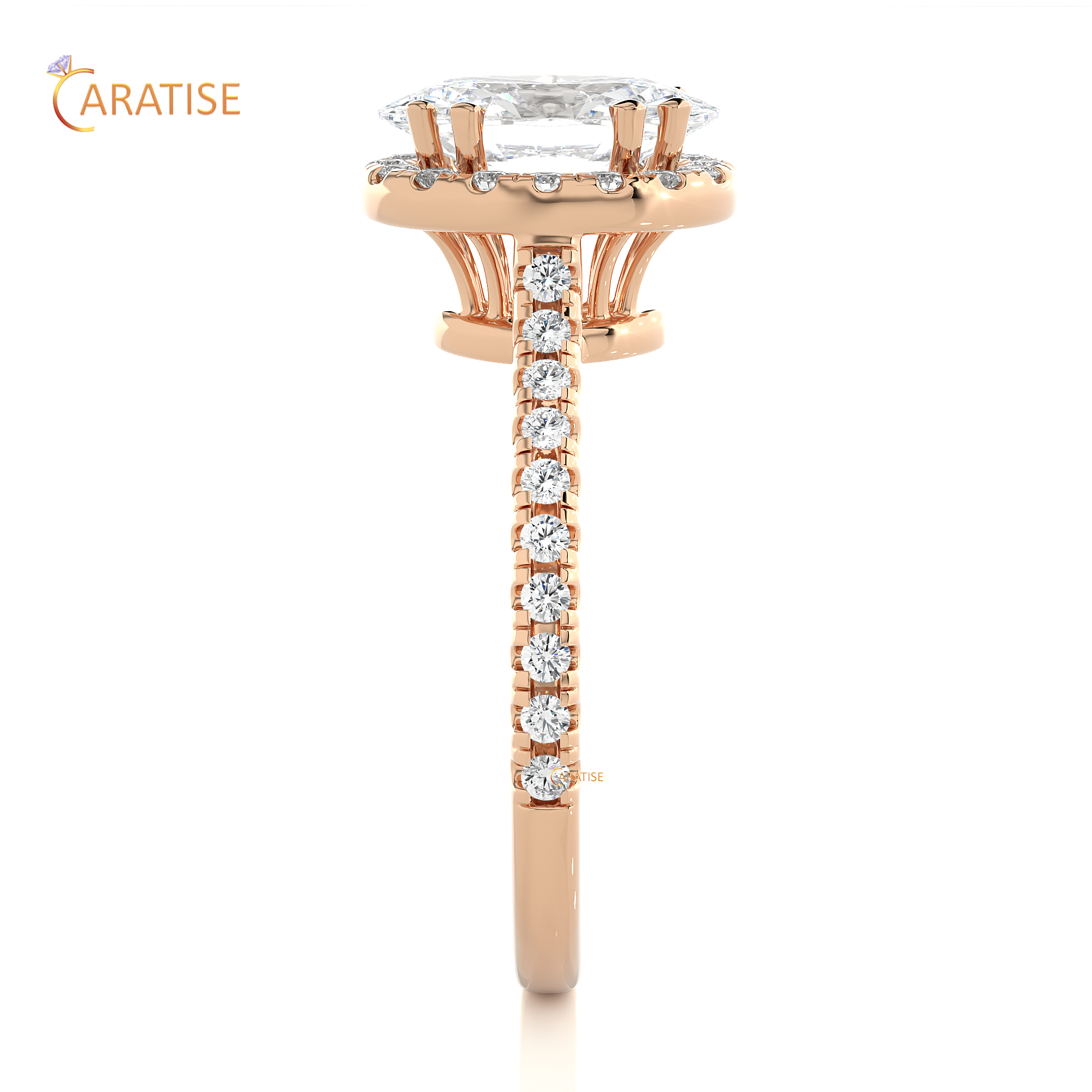 1.26 TDW Round & Oval Cut Moissanite Diamond Ring 925 Silver