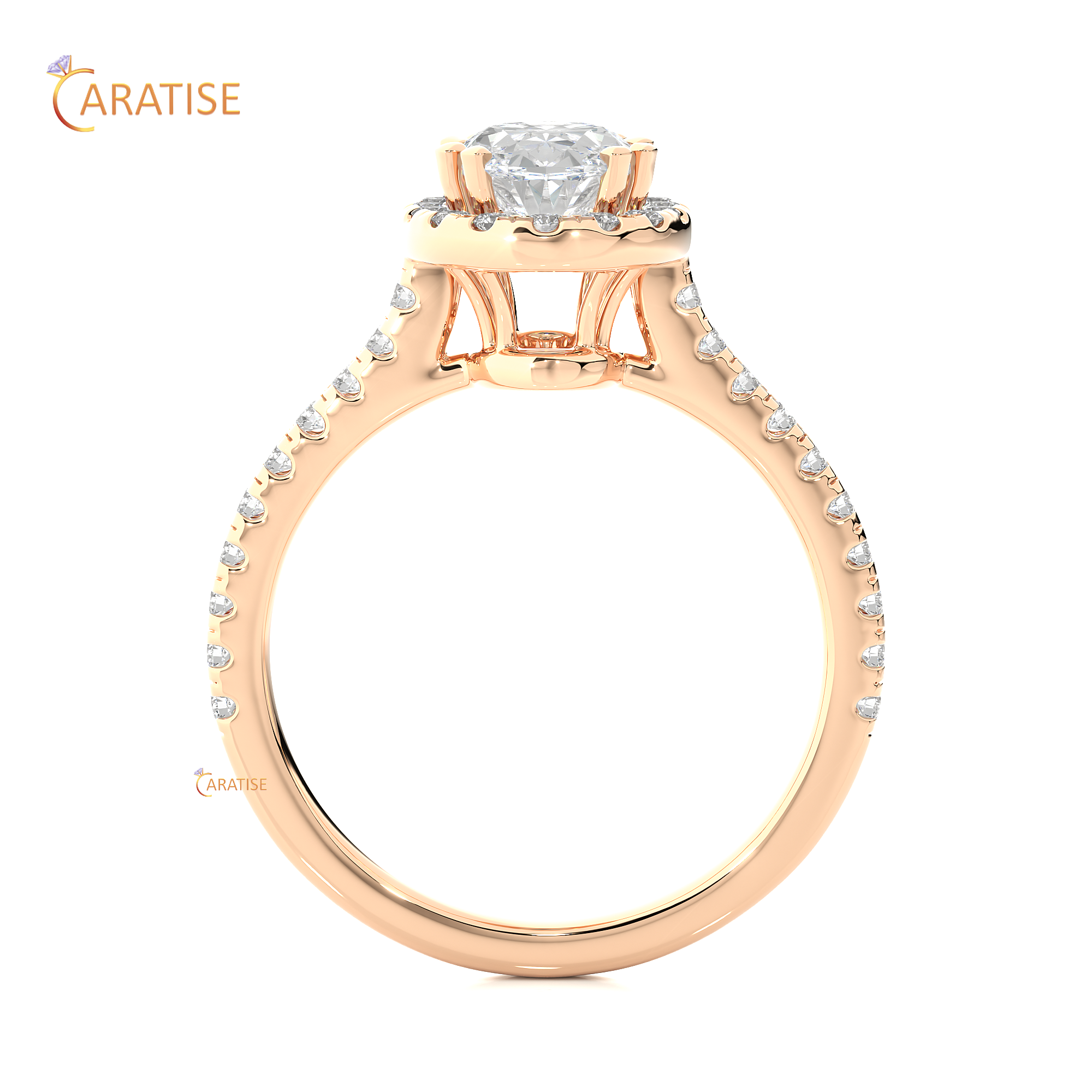 1.26 TDW Round & Oval Cut Moissanite Diamond Ring 925 Silver