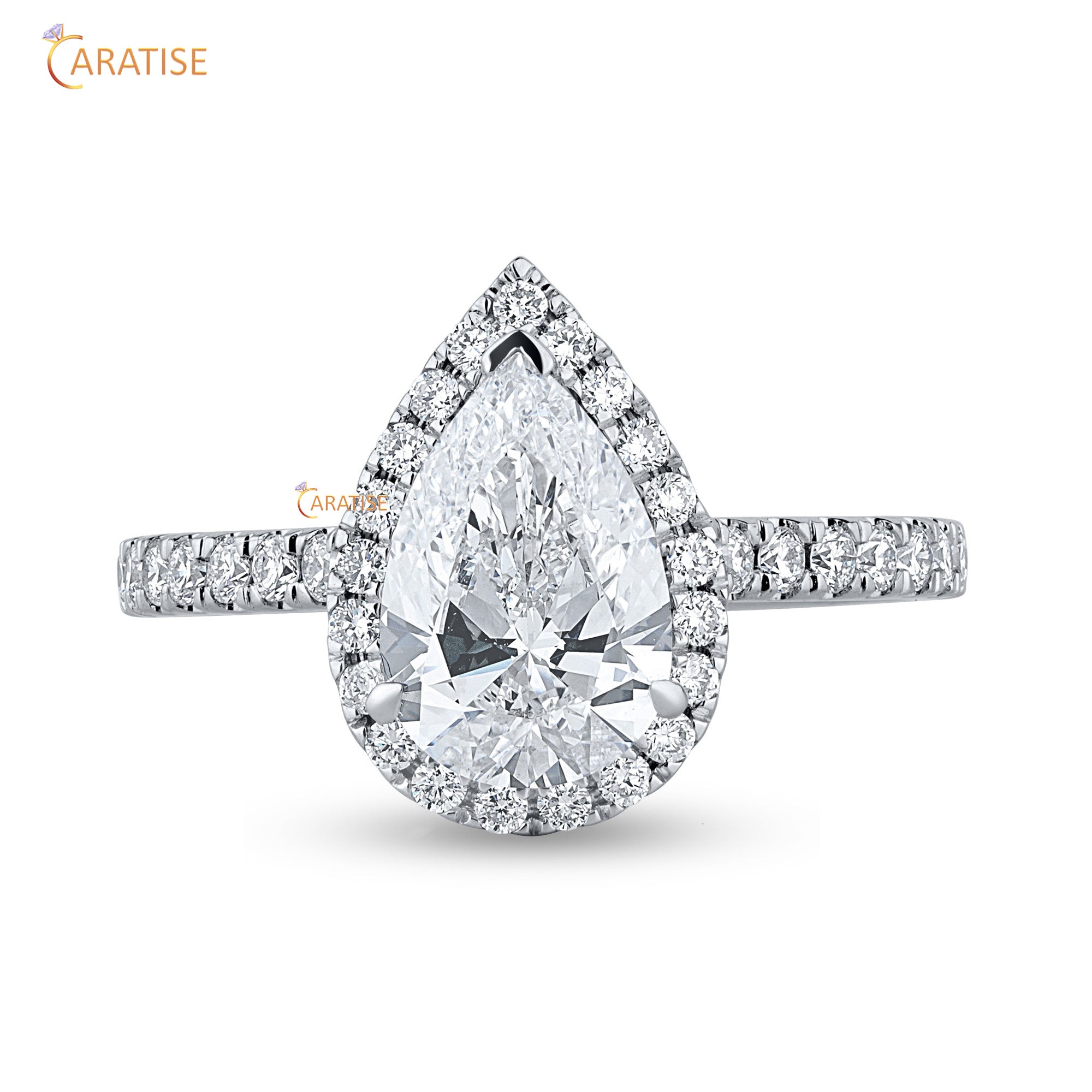 2.75 TDW Pear & Round Cut Mossiante Diamond Men's Band Ring 925 Silver