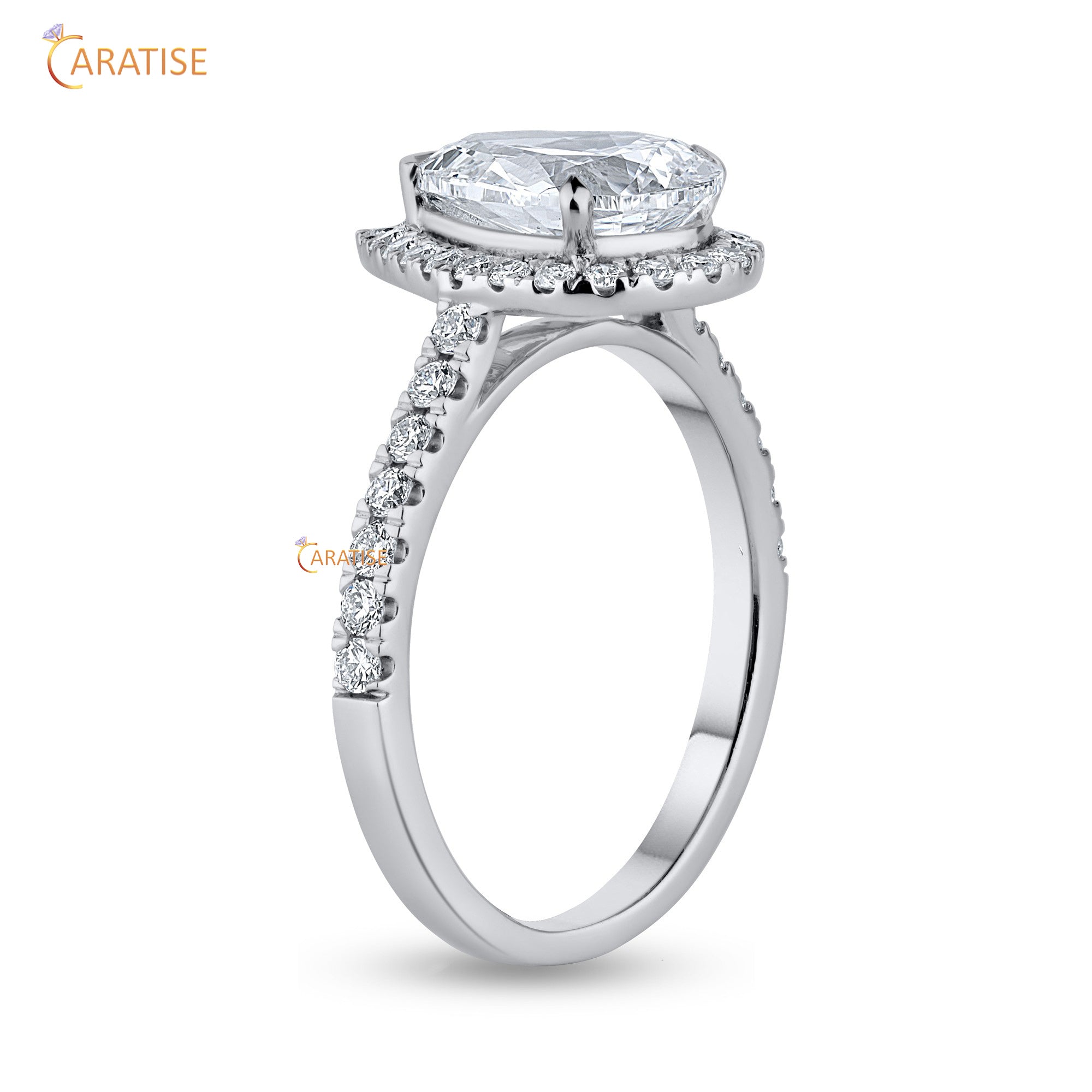 2.75 TDW Pear & Round Cut Mossiante Diamond Men's Band Ring 925 Silver