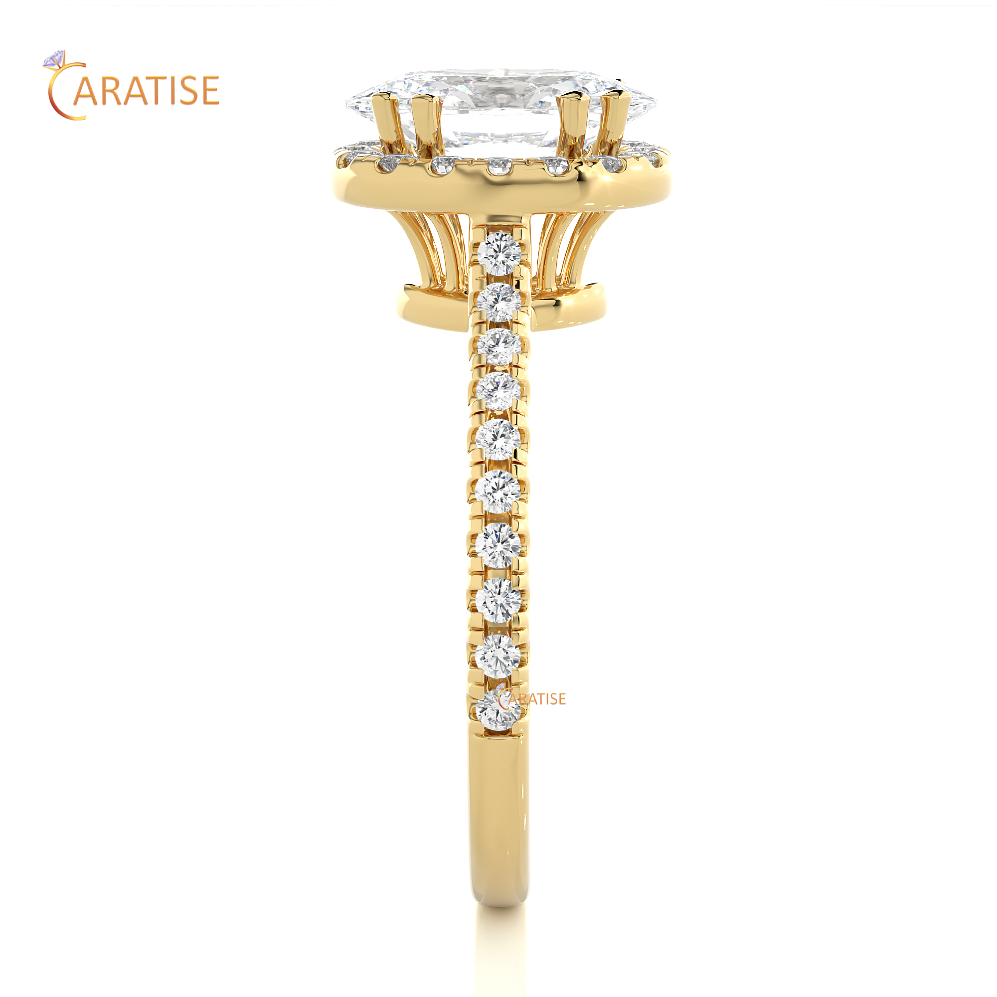 1.26 TDW Round & Oval Cut Moissanite Diamond Ring 925 Silver