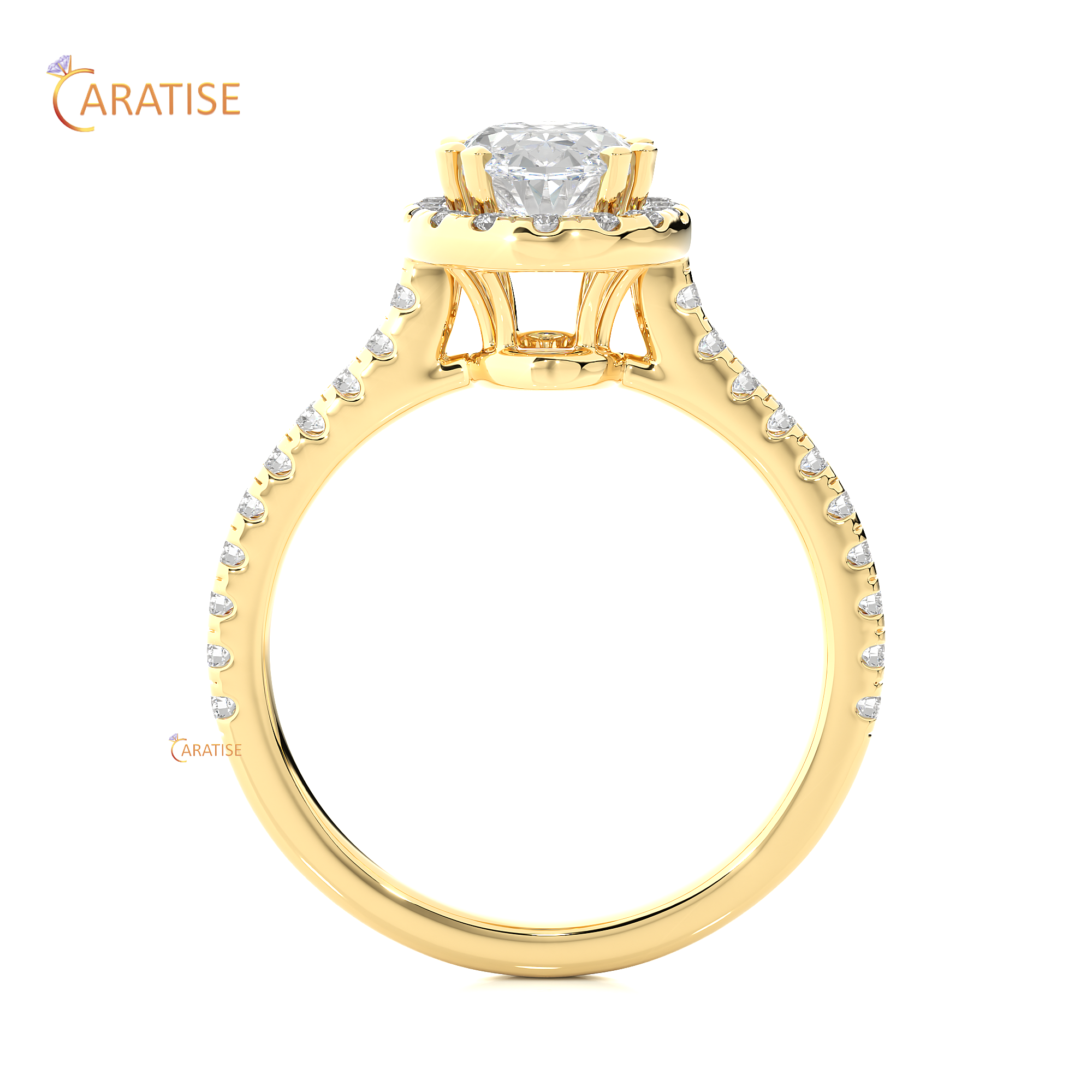 1.26 TDW Round & Oval Cut Moissanite Diamond Ring 925 Silver