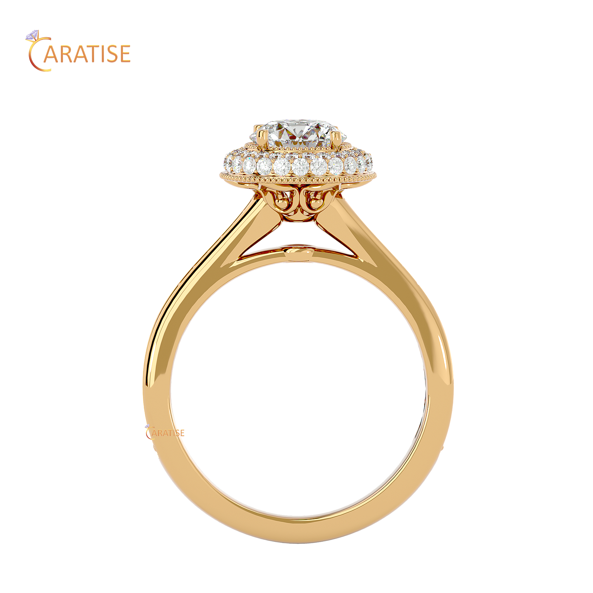 1.60 TDW Round Cut Moissanite Diamond Ring 925 Silver