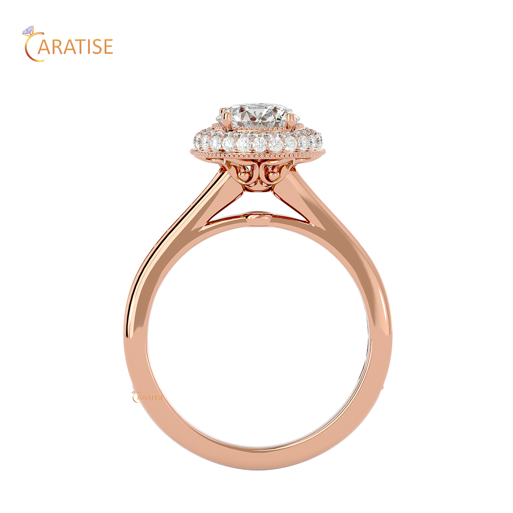 1.60 TDW Round Cut Moissanite Diamond Ring 925 Silver