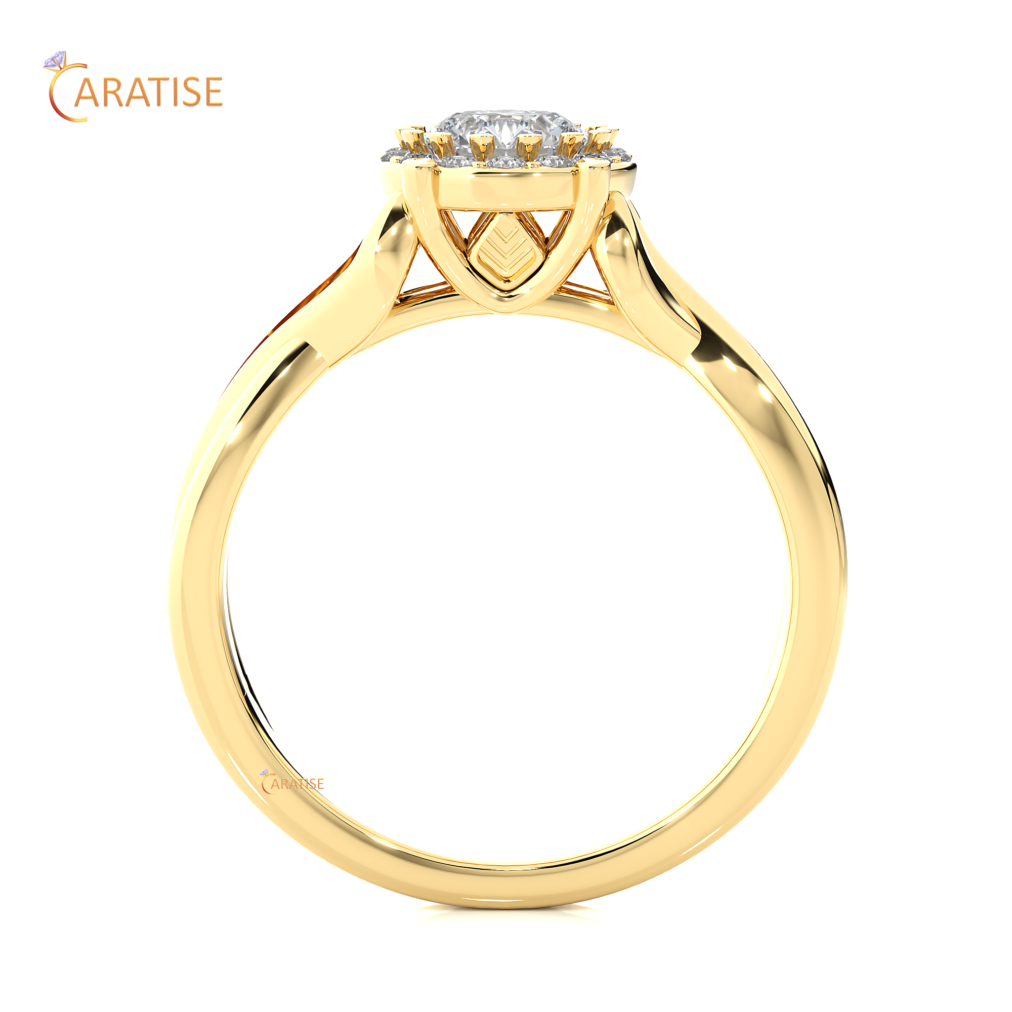 0.83 TDW Round Cut Moissanite Diamond Halo Ring 925 Silver