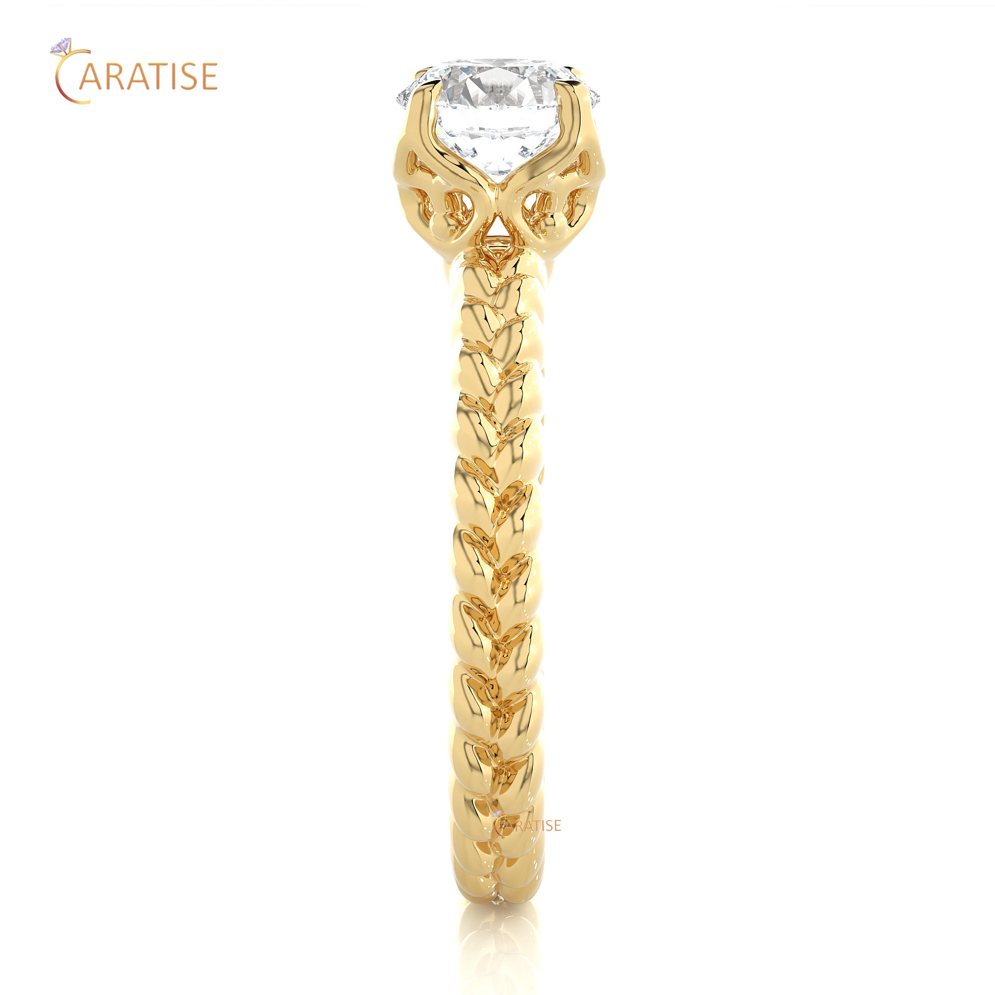 0.98 TDW Round Cut Moissanite Diamond Solitaire Ring 925 Silver