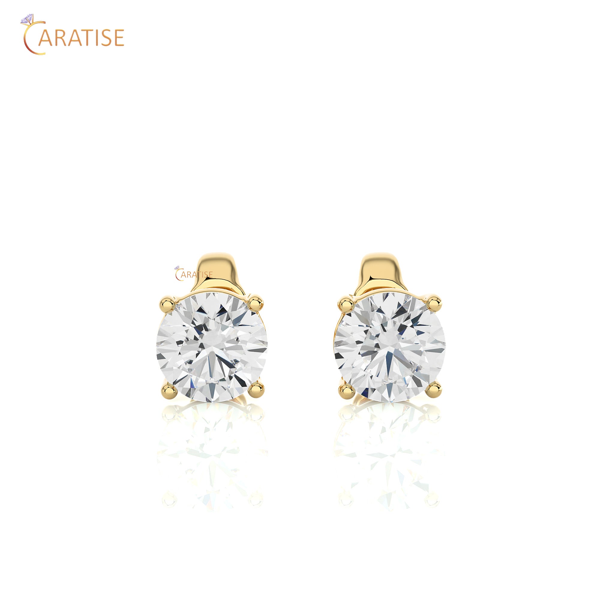 1.05 TDW Round Cut Moissanite Diamond Stud Earring 925 Silver