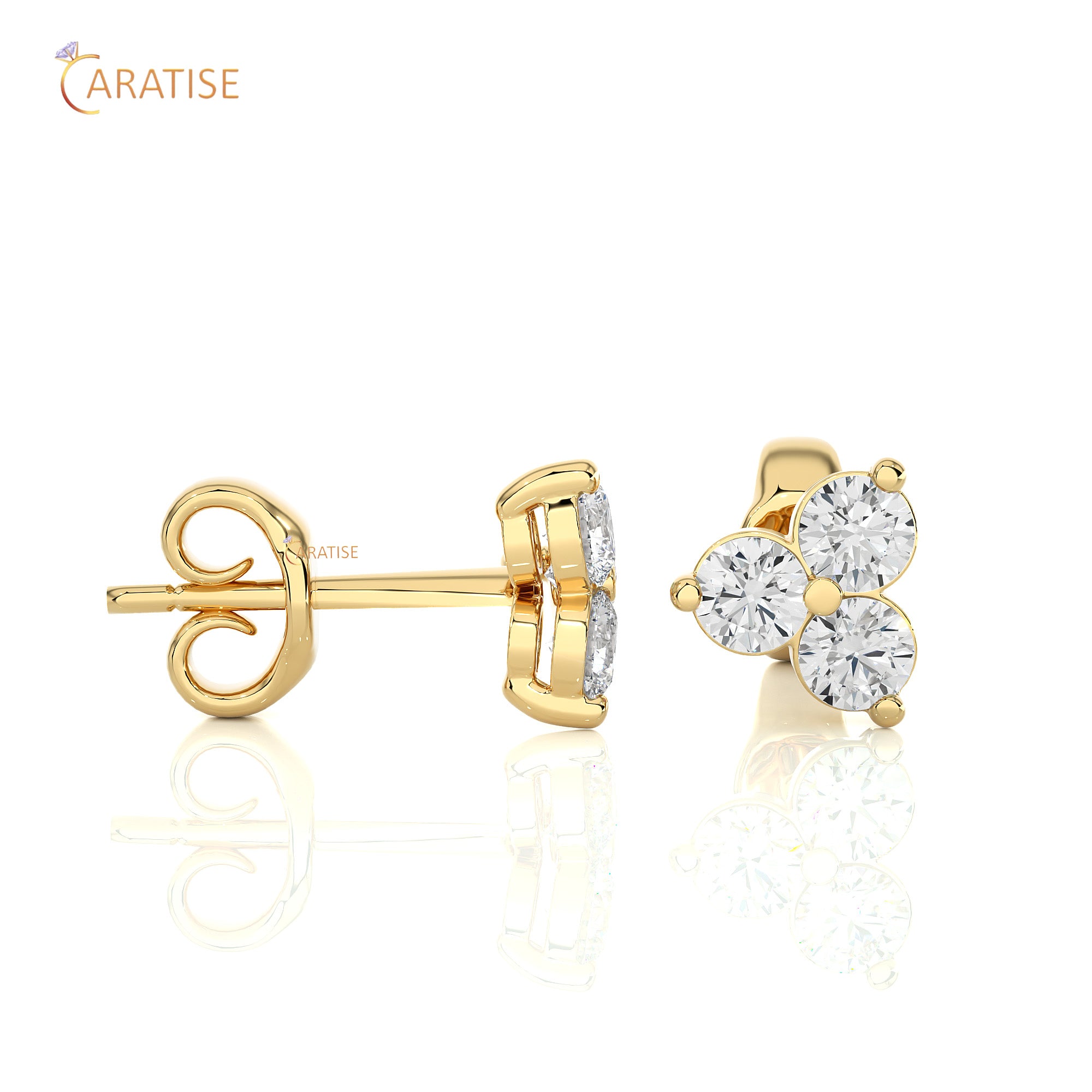 0.44 TDW Round Cut Moissanite Diamond Stud Earring 925 Silver