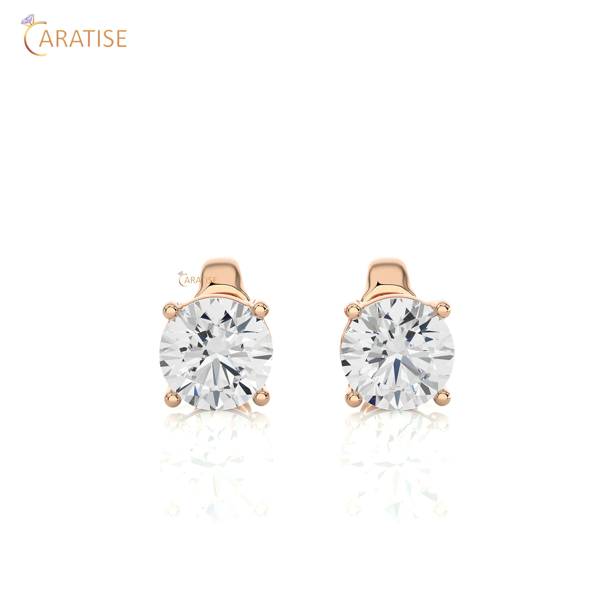 1.05 TDW Round Cut Moissanite Diamond Stud Earring 925 Silver