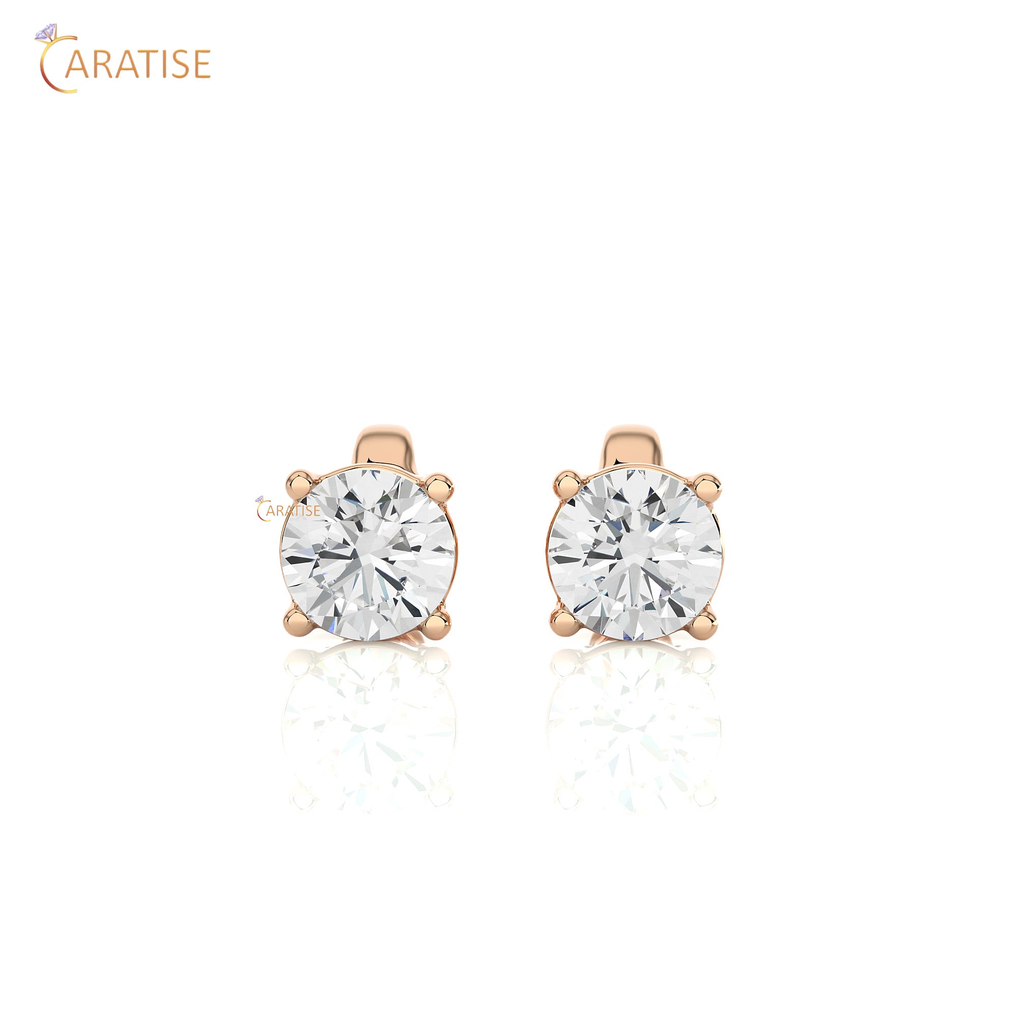 0.94 TDW Round Cut Moissanite Diamond Stud Earring 925 Silver