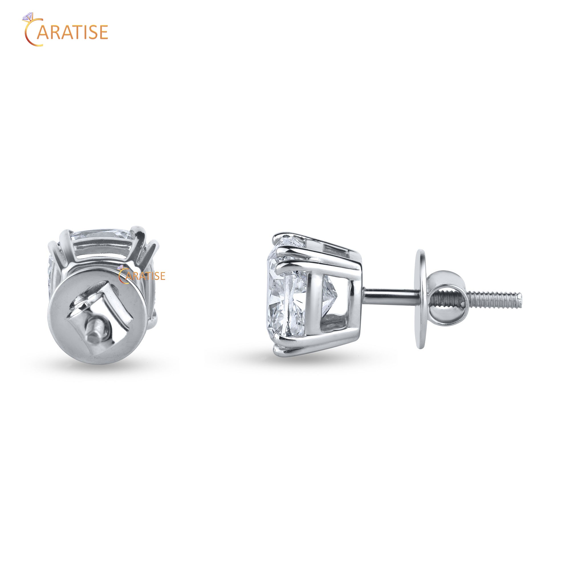 2.24 TDW Cushion Cut Moissanite Diamond Stud arring 925 Silver