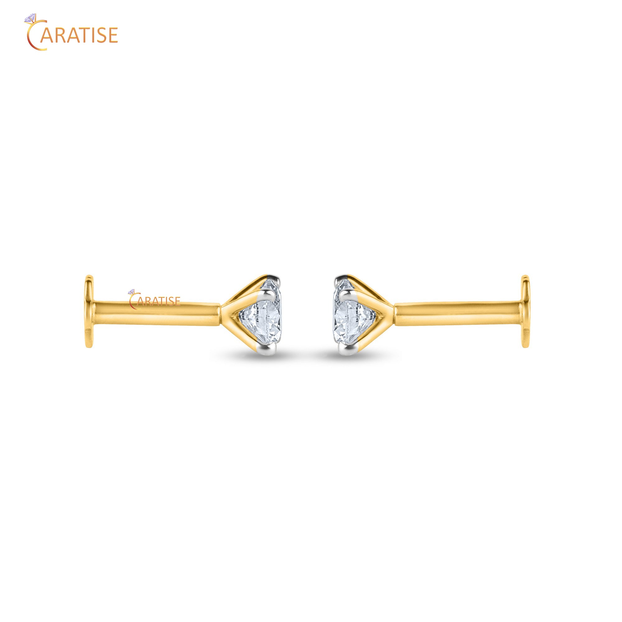 0.40 TDW Round Cut Moissanite Diamond Earring 925 Silver