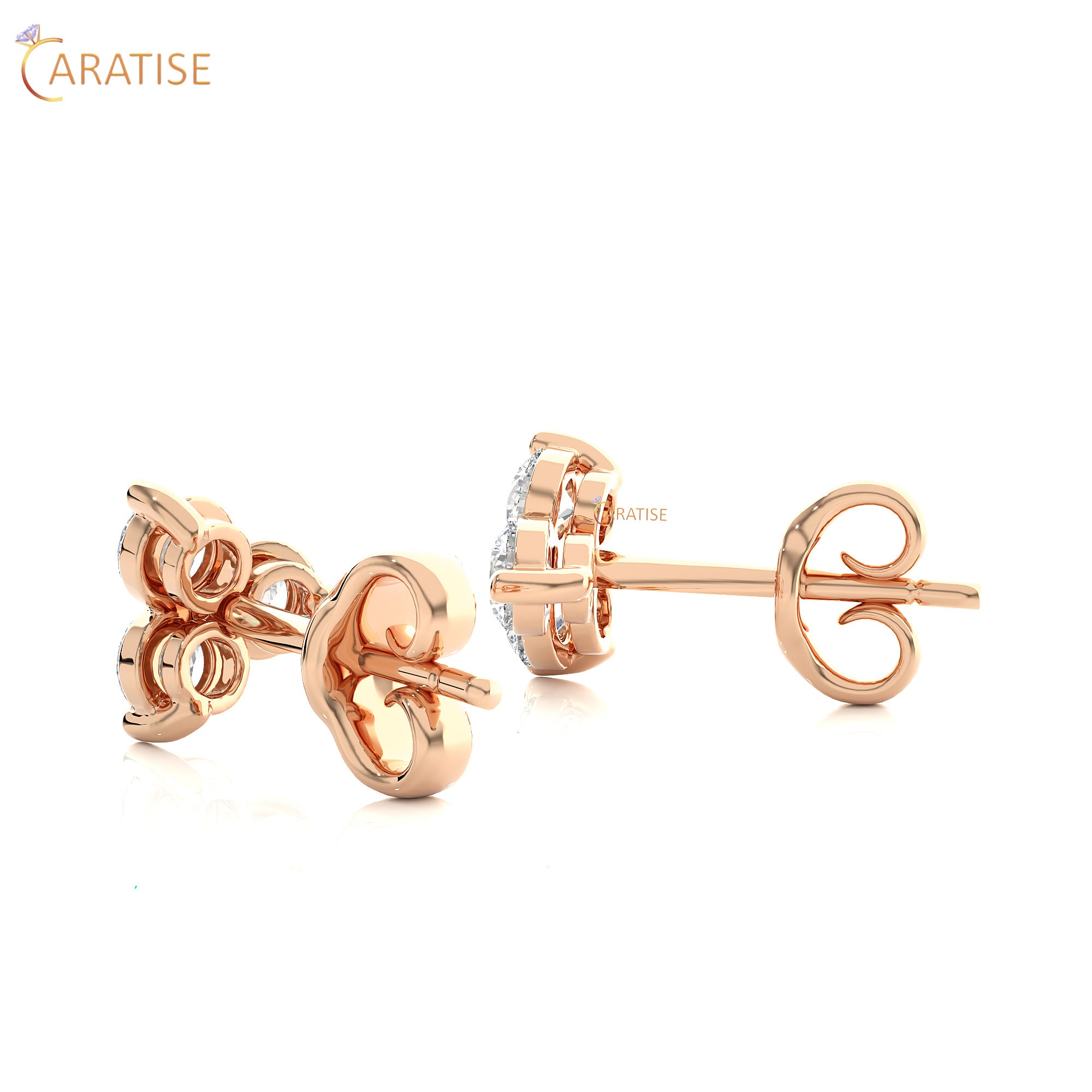 0.44 TDW Round Cut Moissanite Diamond Stud Earring 925 Silver