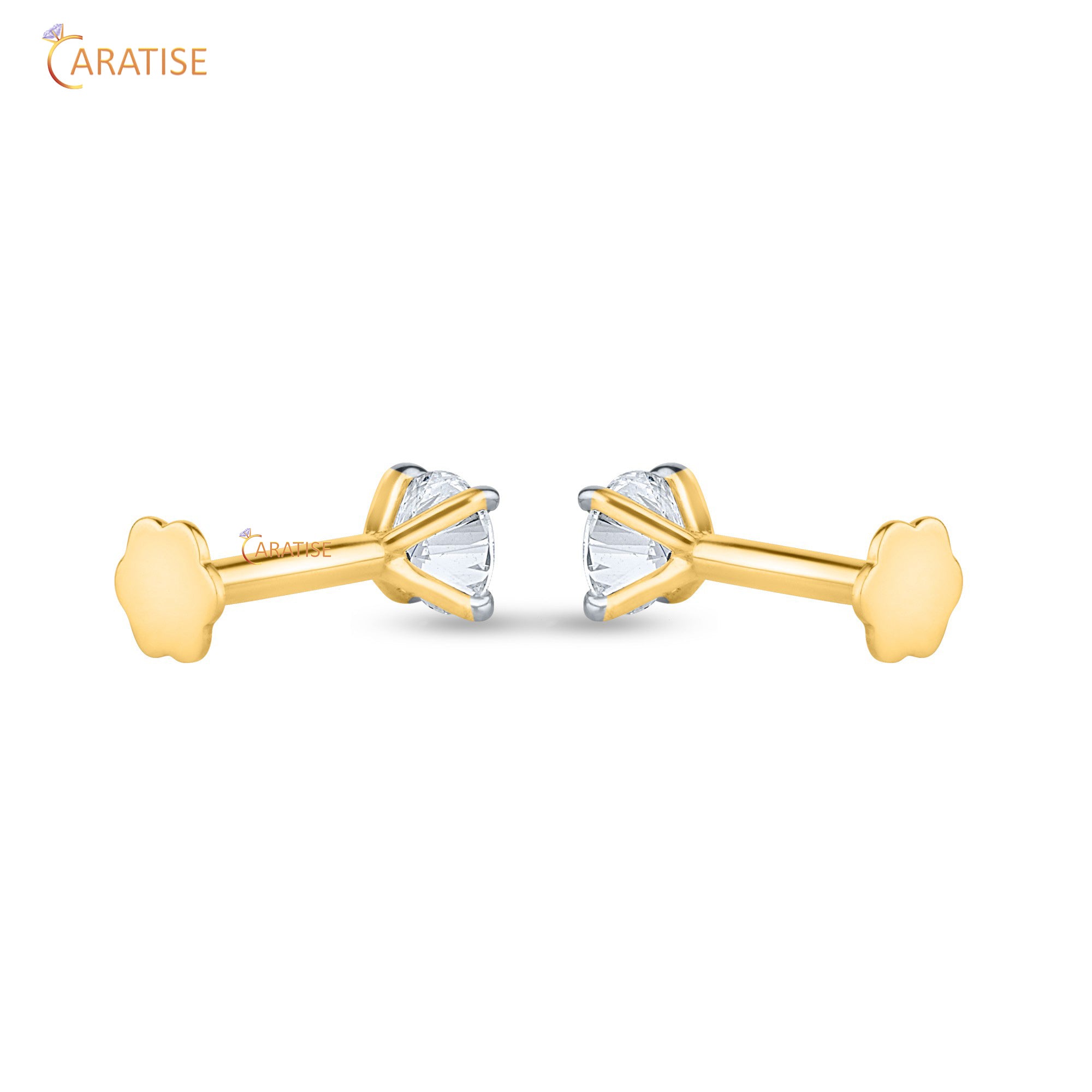 0.40 TDW Round Cut Moissanite Diamond Earring 925 Silver