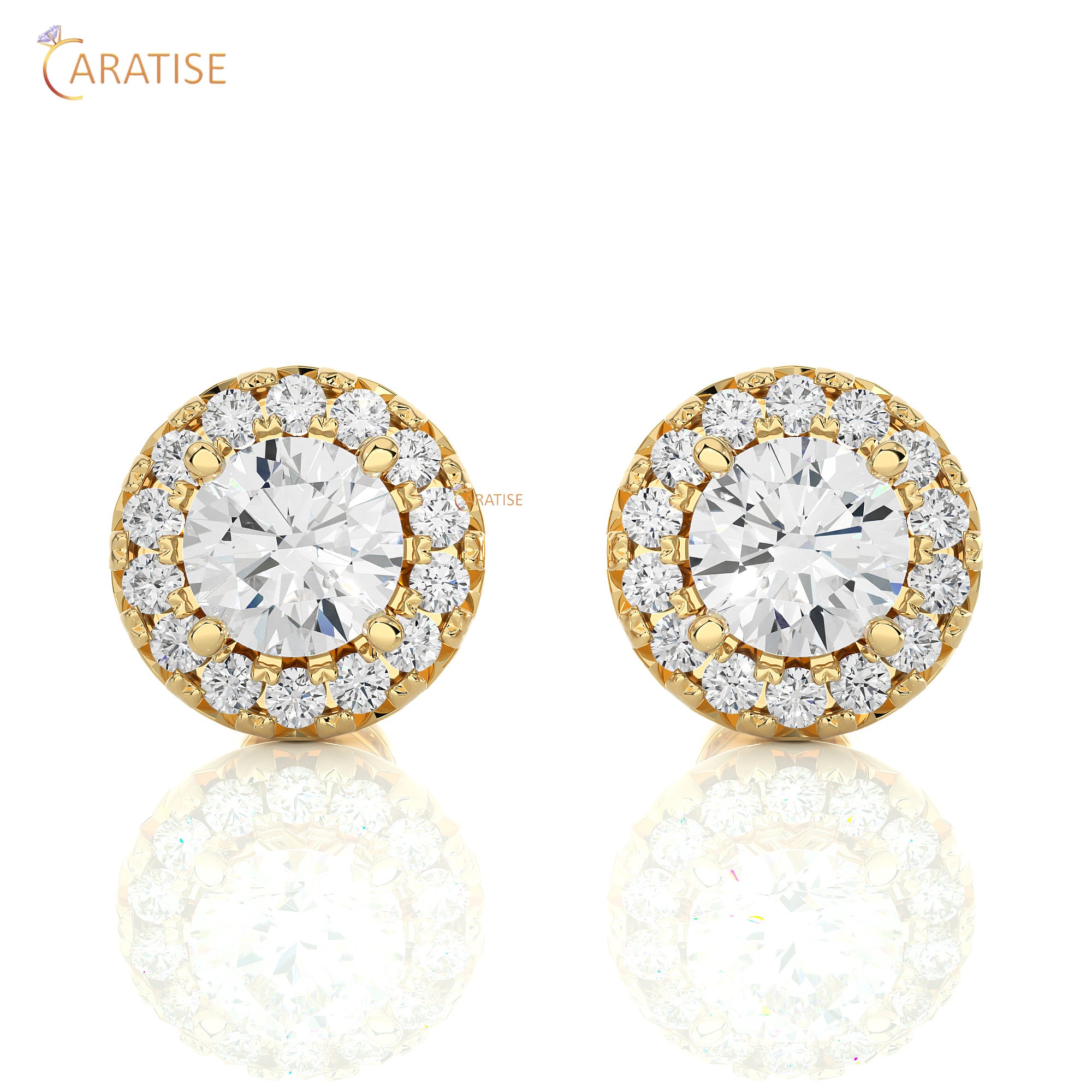 0.99 TDW Round cut Moissanite Diamond Stud Earring 925 Silver
