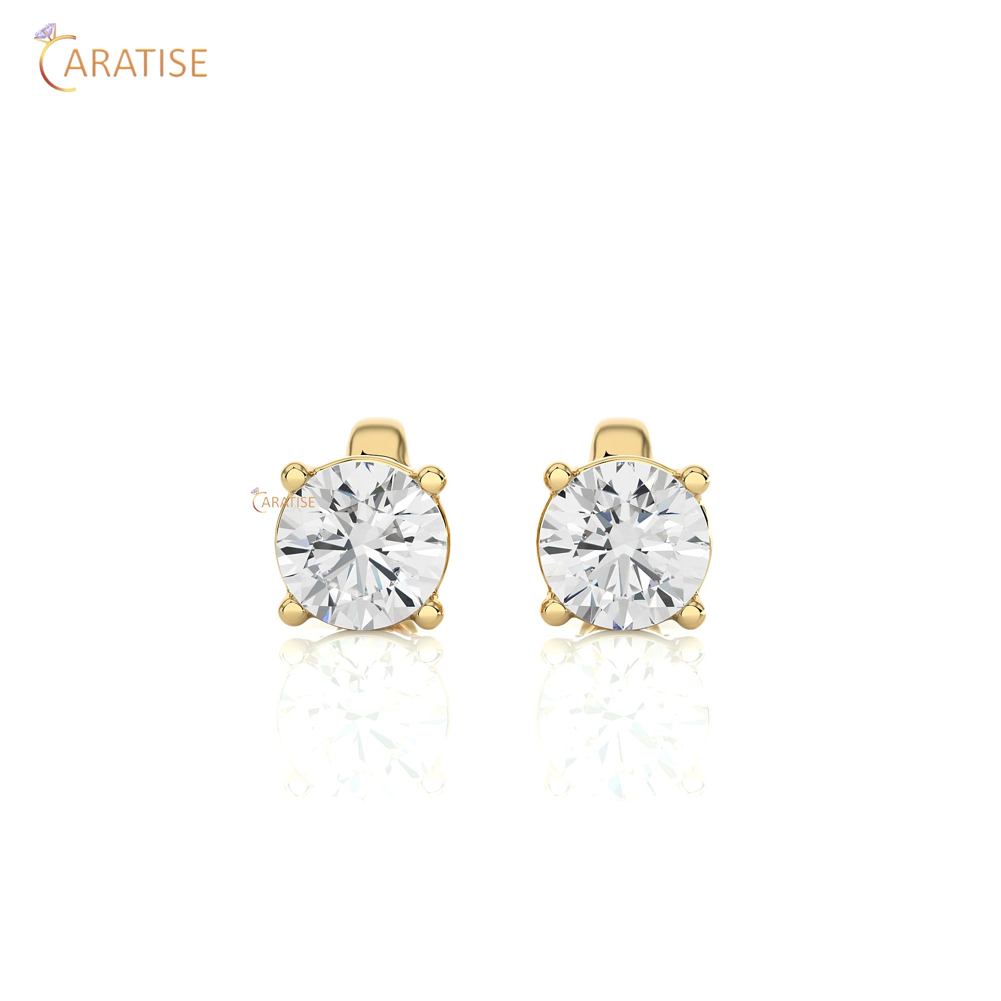 0.94 TDW Round Cut Moissanite Diamond Stud Earring 925 Silver